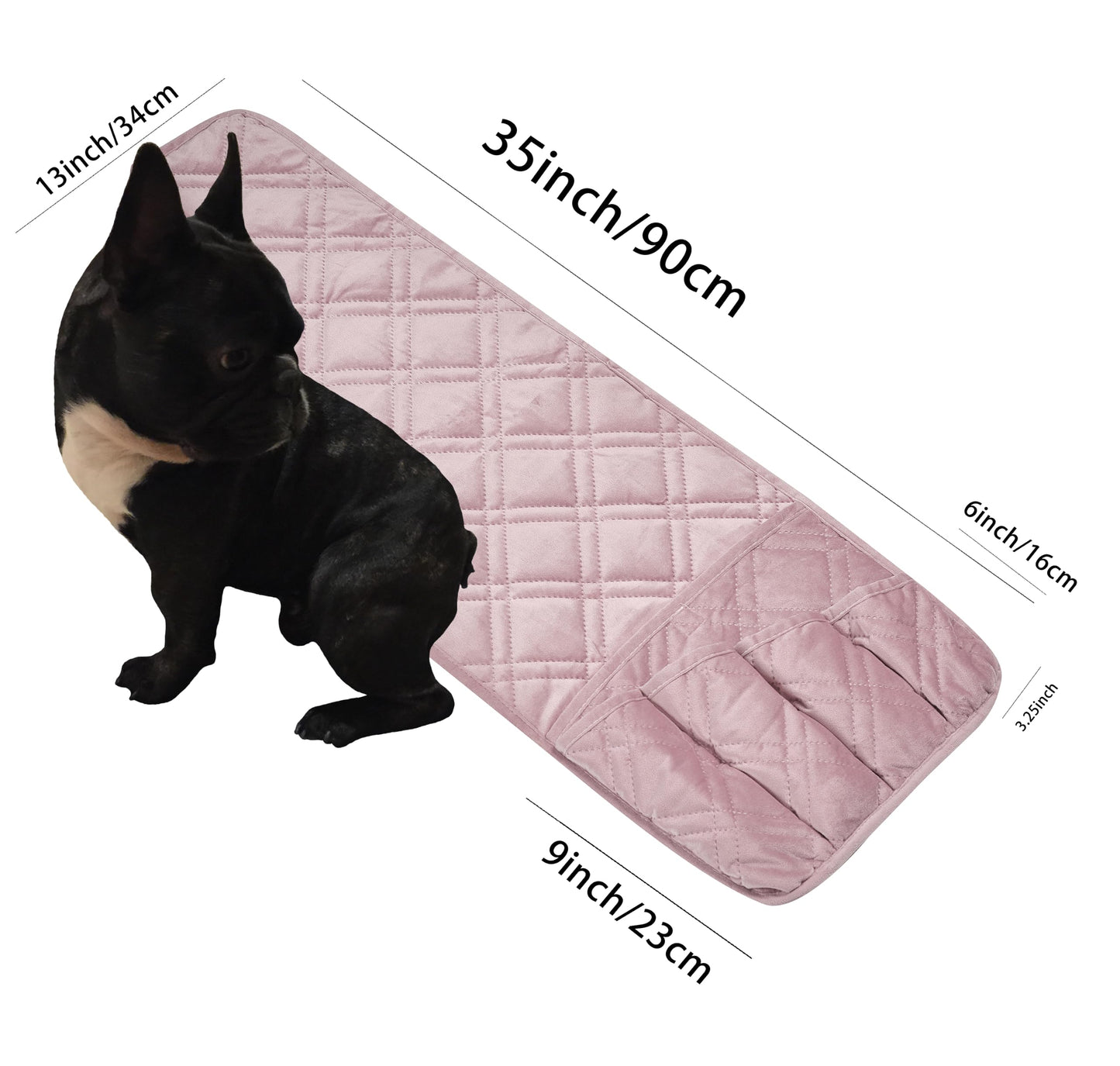 Brilliant Sunshine Silver Pink Velvet Velvet Couch Armrest Cover, 35"×13"