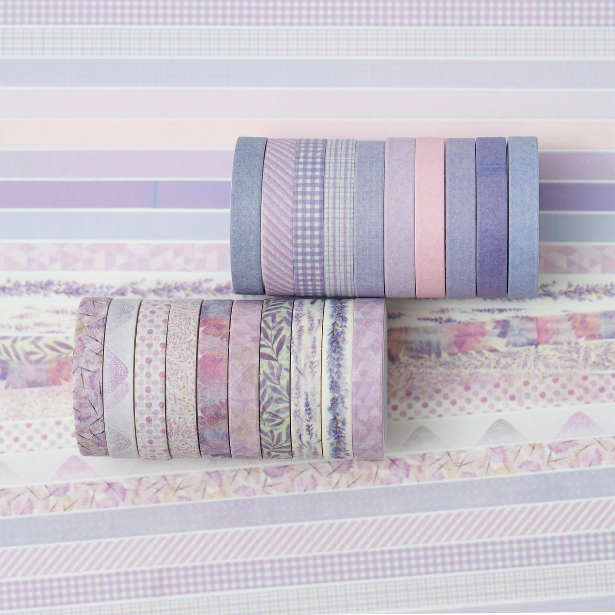YUBX Vintage Washi Tape Set 20 Rolls Skinny Retro Decorative Antique Patterns Masking Tapes for