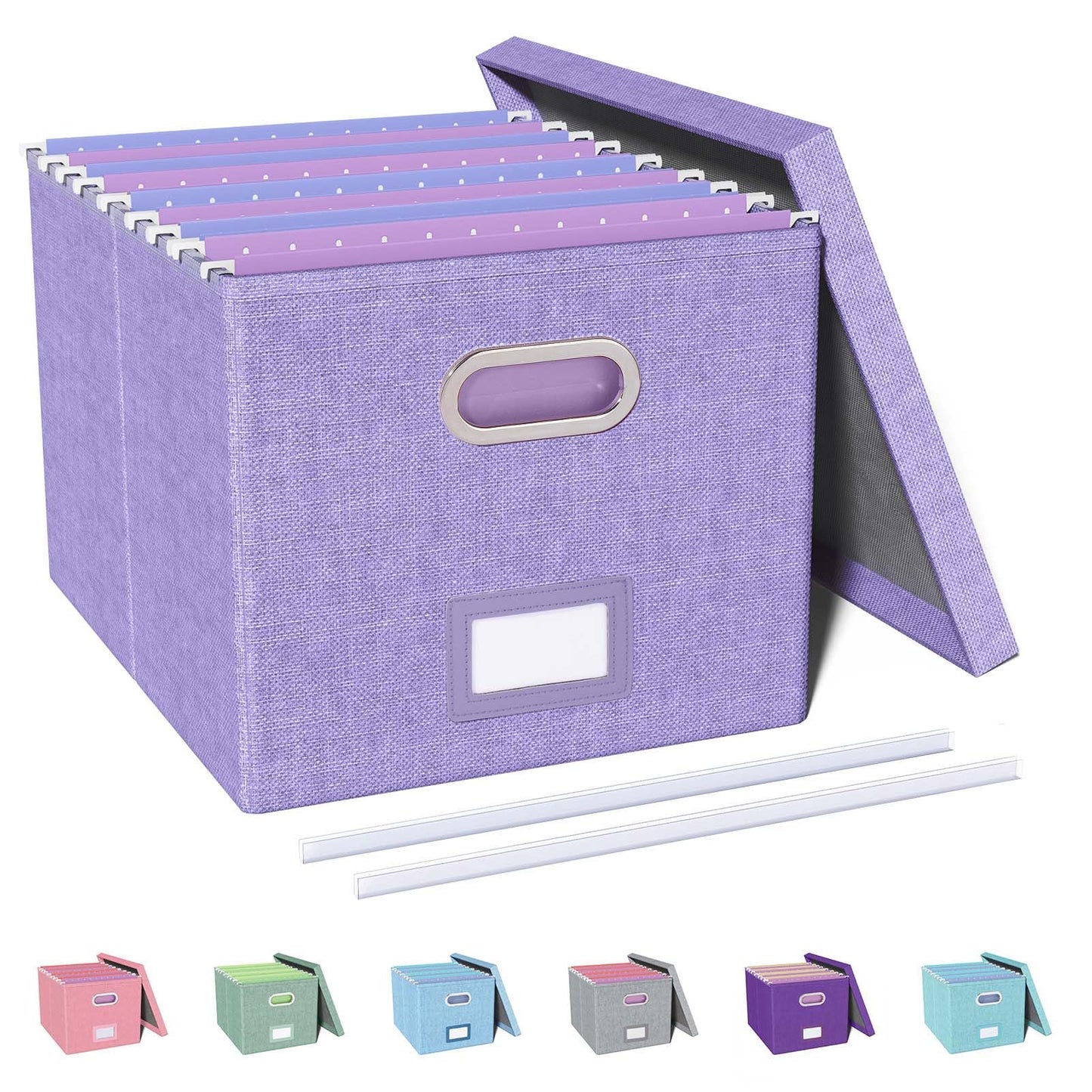 Oterri File Organizer, File Box, File Cabinet for Letter File Folder Storage, Hanging File