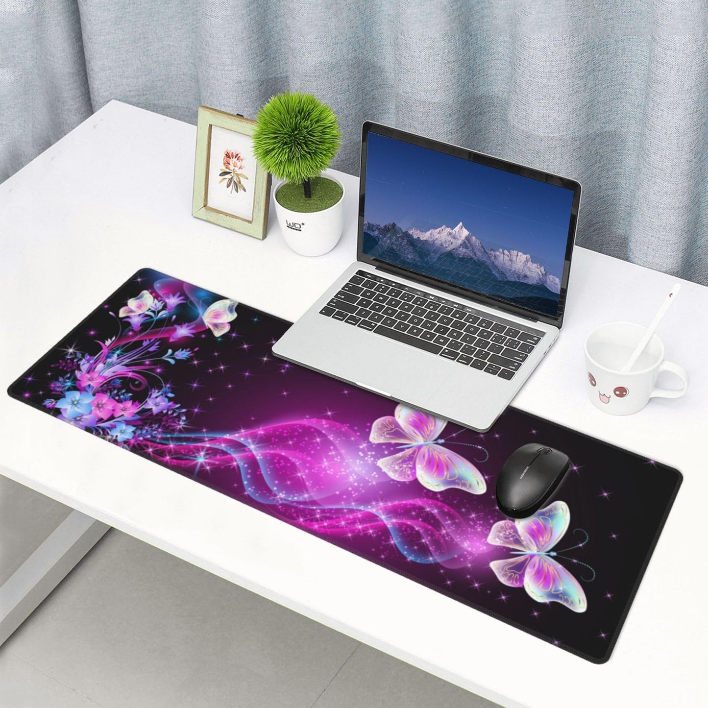 Butterfly Mouse Pad XL Large Mousepad Non Slip Rubber Base Desk Mat for Laptop Computer Gaming