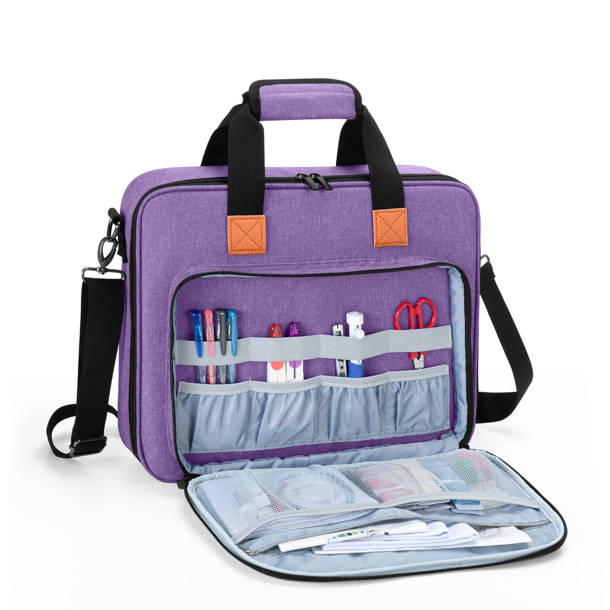 LUXJA Embroidery Project Bag, Embroidery Kits Storage Bag (Bag Only), Purple