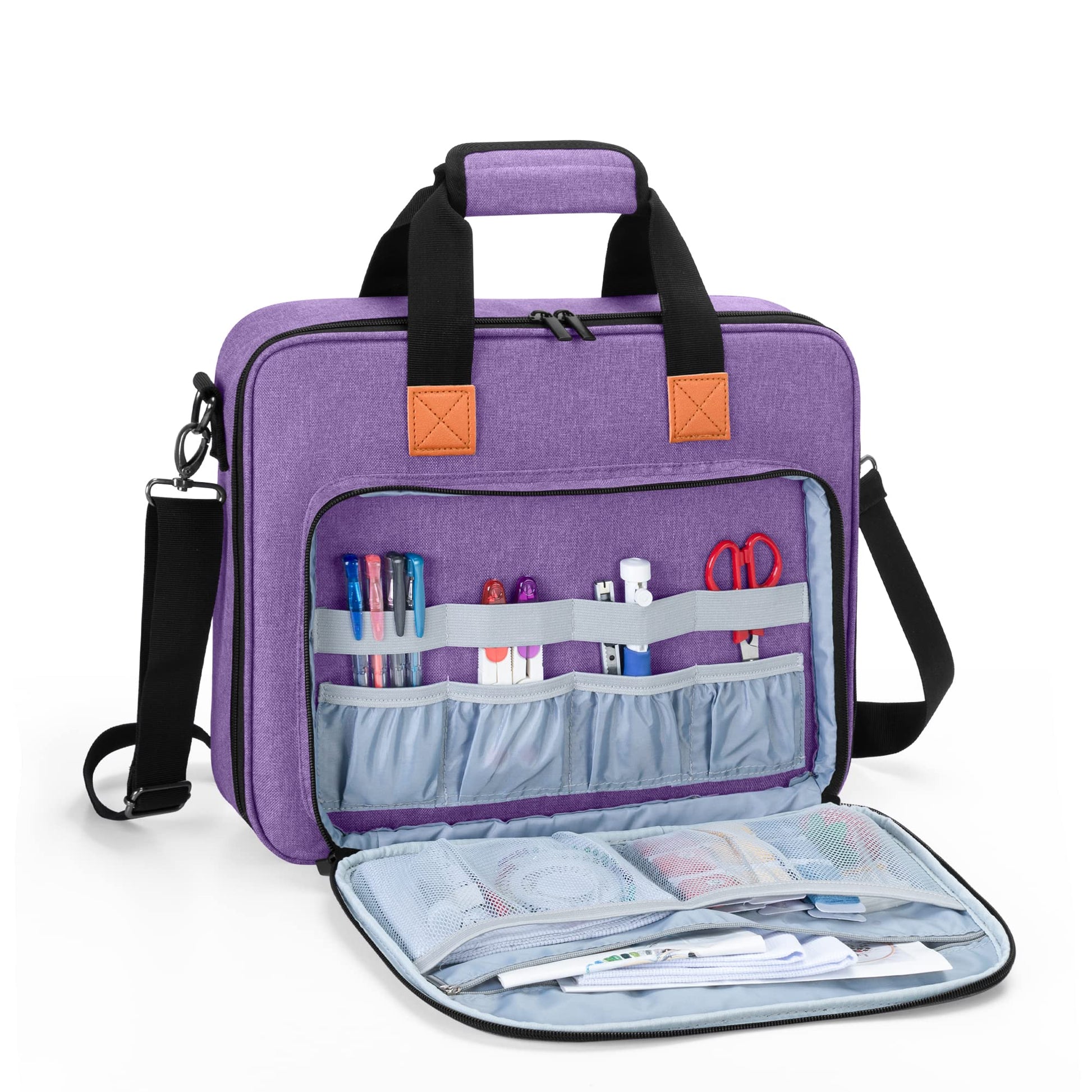 LUXJA Embroidery Project Bag, Embroidery Kits Storage Bag (Bag Only), Purple