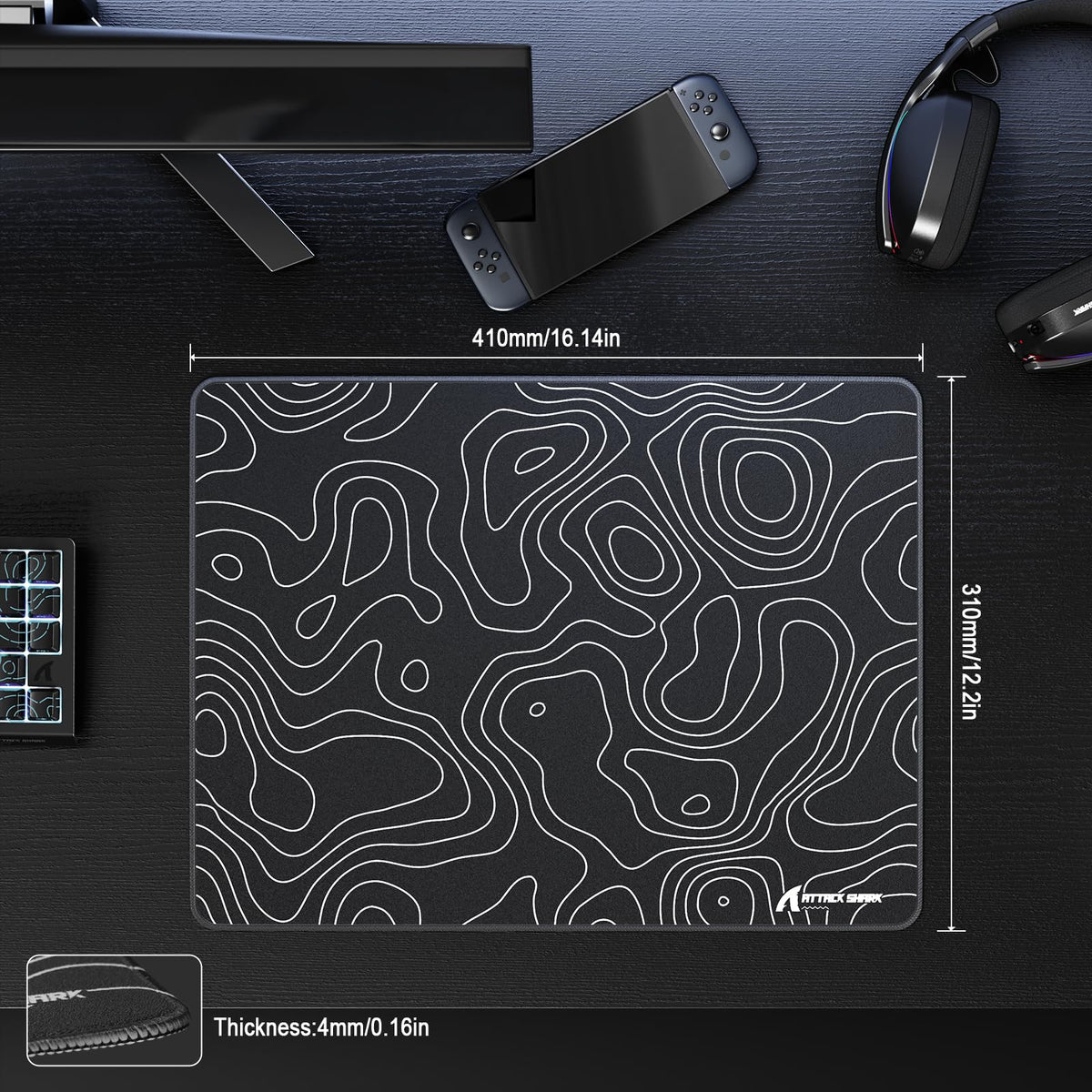 ATTACK SHARK CM02SE Gaming Mouse Pad for Esports Speed Mouse mats for Desk Waterproof Surface