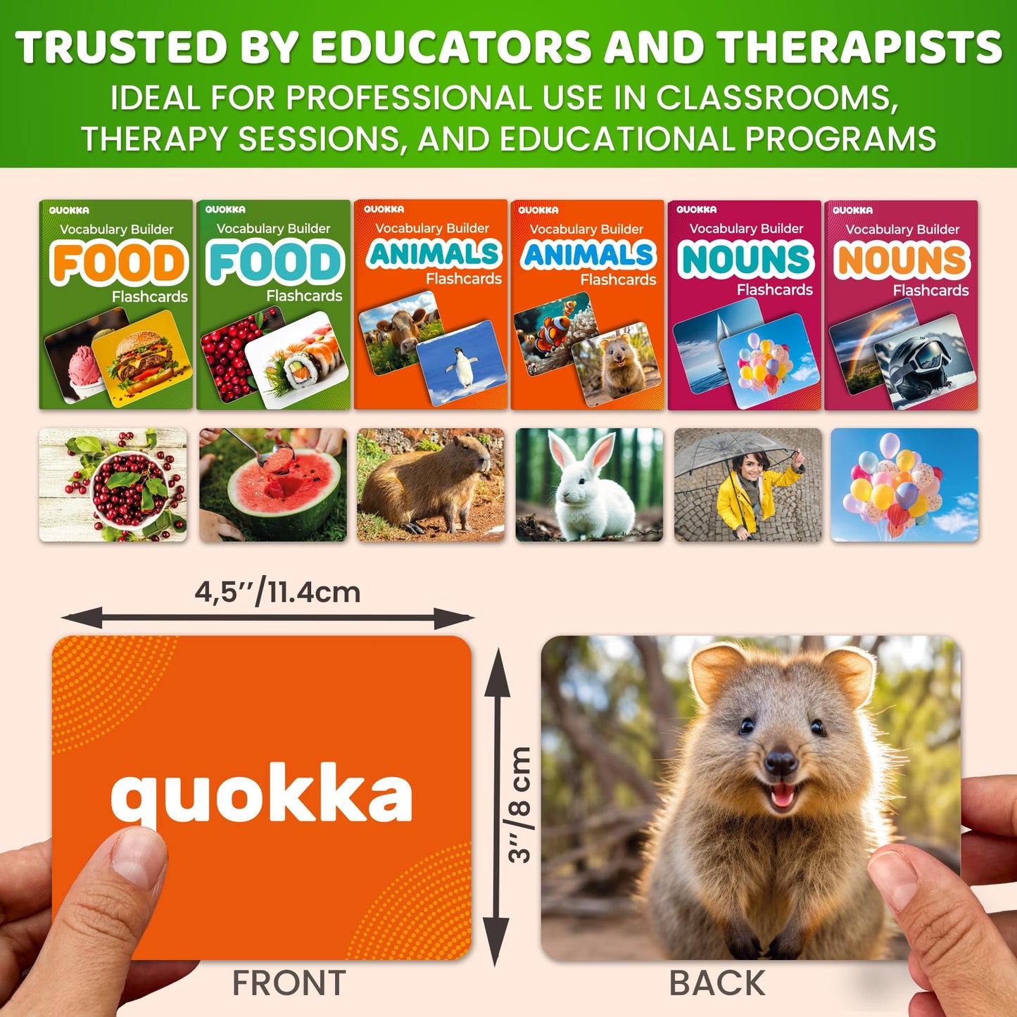 Vocabulary Builder Flash Cards for Kids Ages 4-8 — Speech Therapy Materials