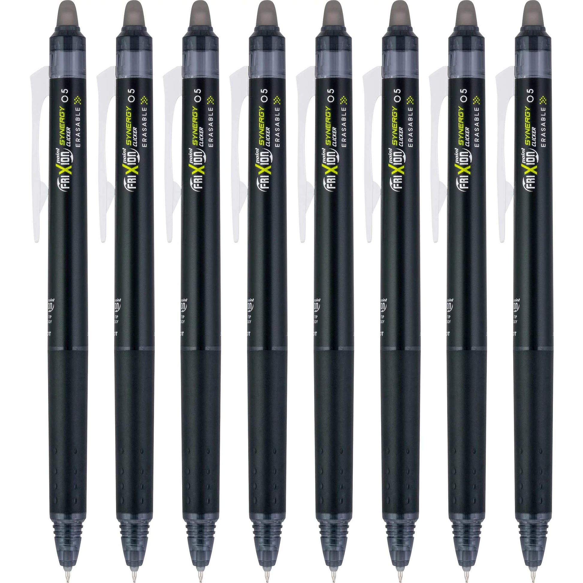 PILOT FriXion Synergy Clicker Erasable, Pack of 8, Black