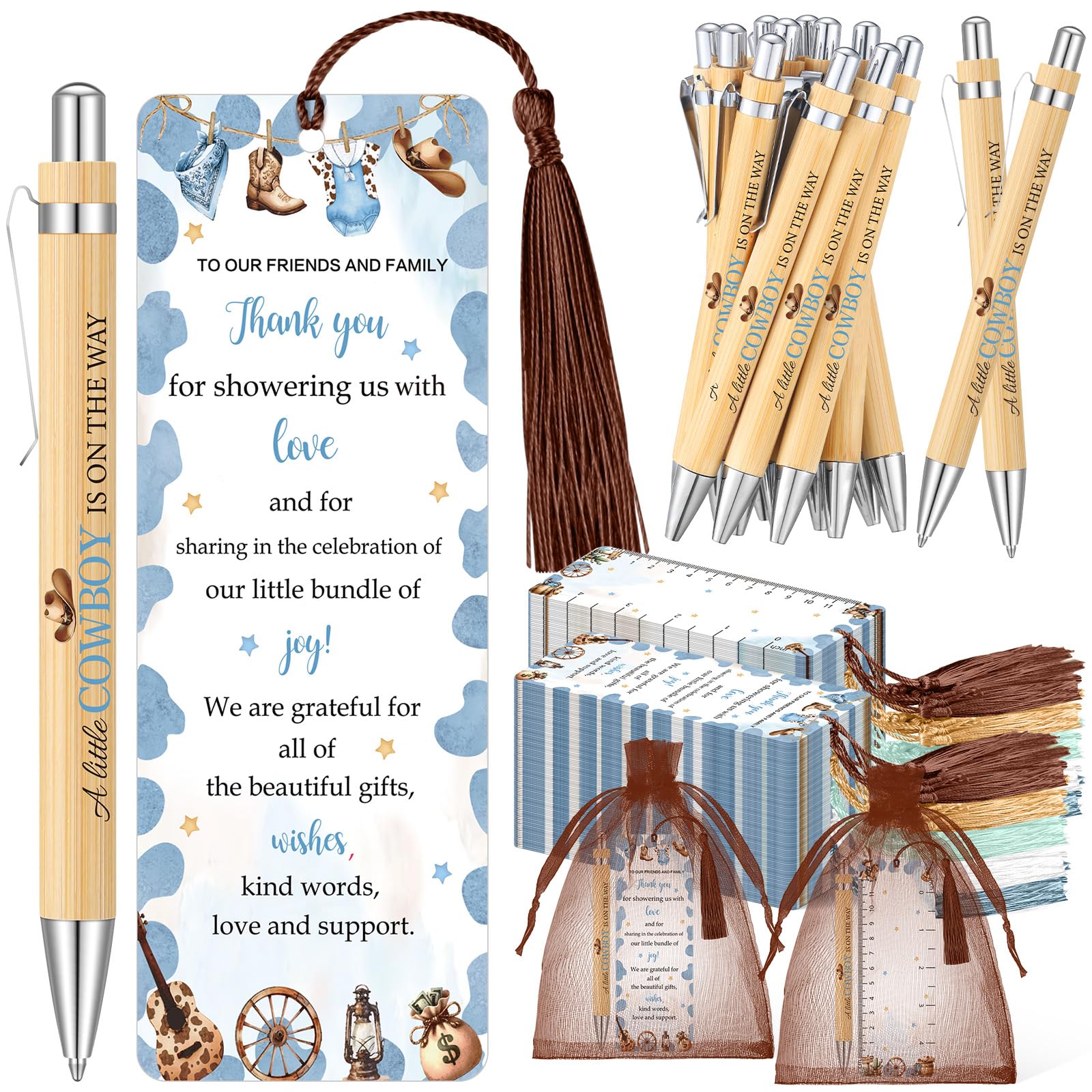 Gilprop 50 Sets Baby Shower Favors for Guests Includes 50 Baby Shower Ballpoint Pens 50 Thank You