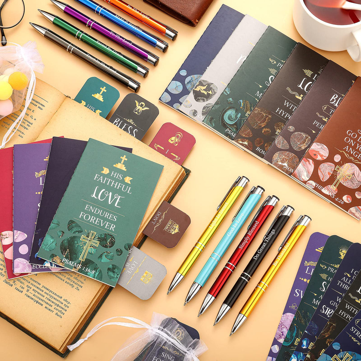 Sinmoe 120 Pcs Christian Bookmarks Scripture,Fresh Color,Classic