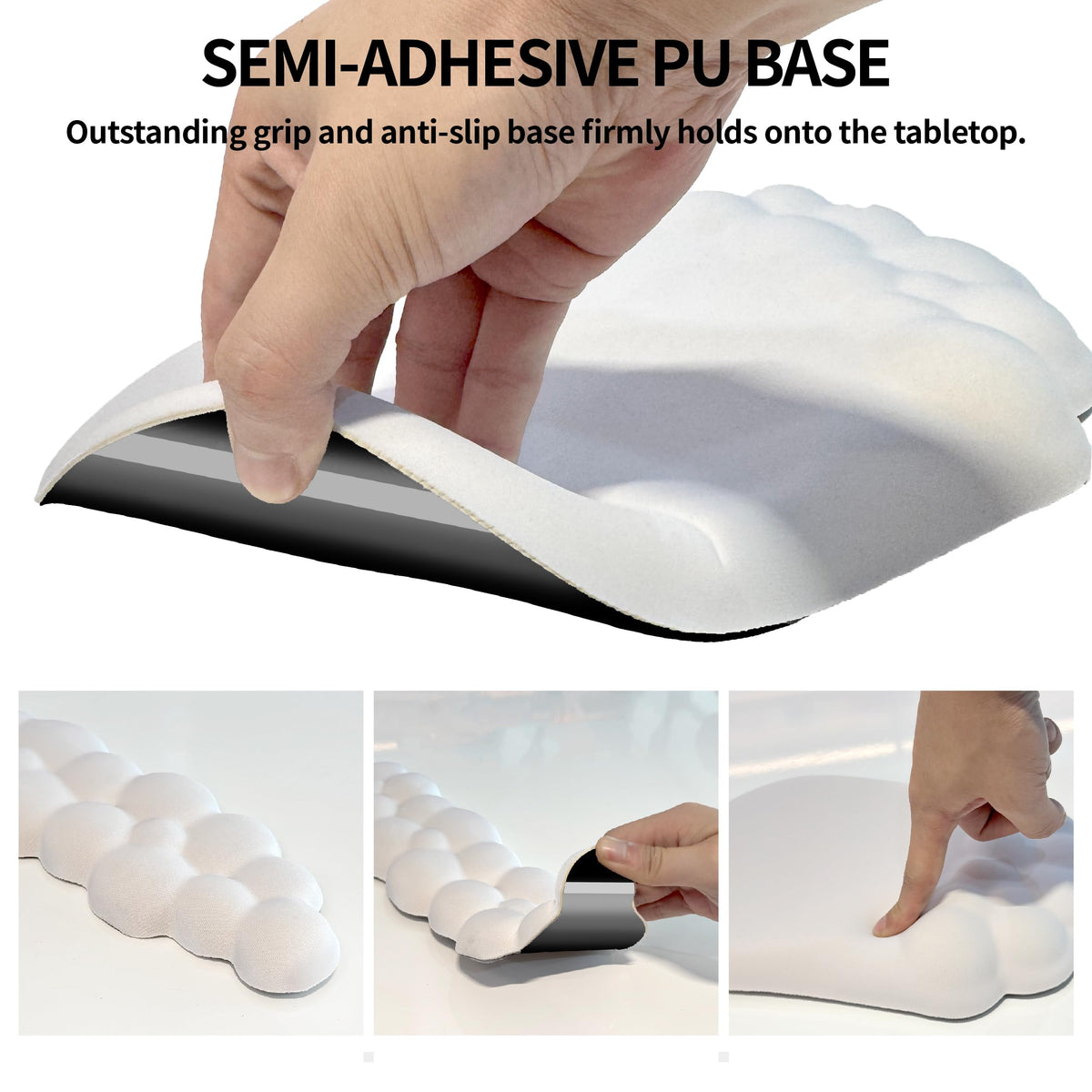 ANGKOYT Ergonomic Mouse Pad and Keyboard Rest, 2 in 1 Cloud Wrist Rest + Cloud Mouse Pad, Non-Slip