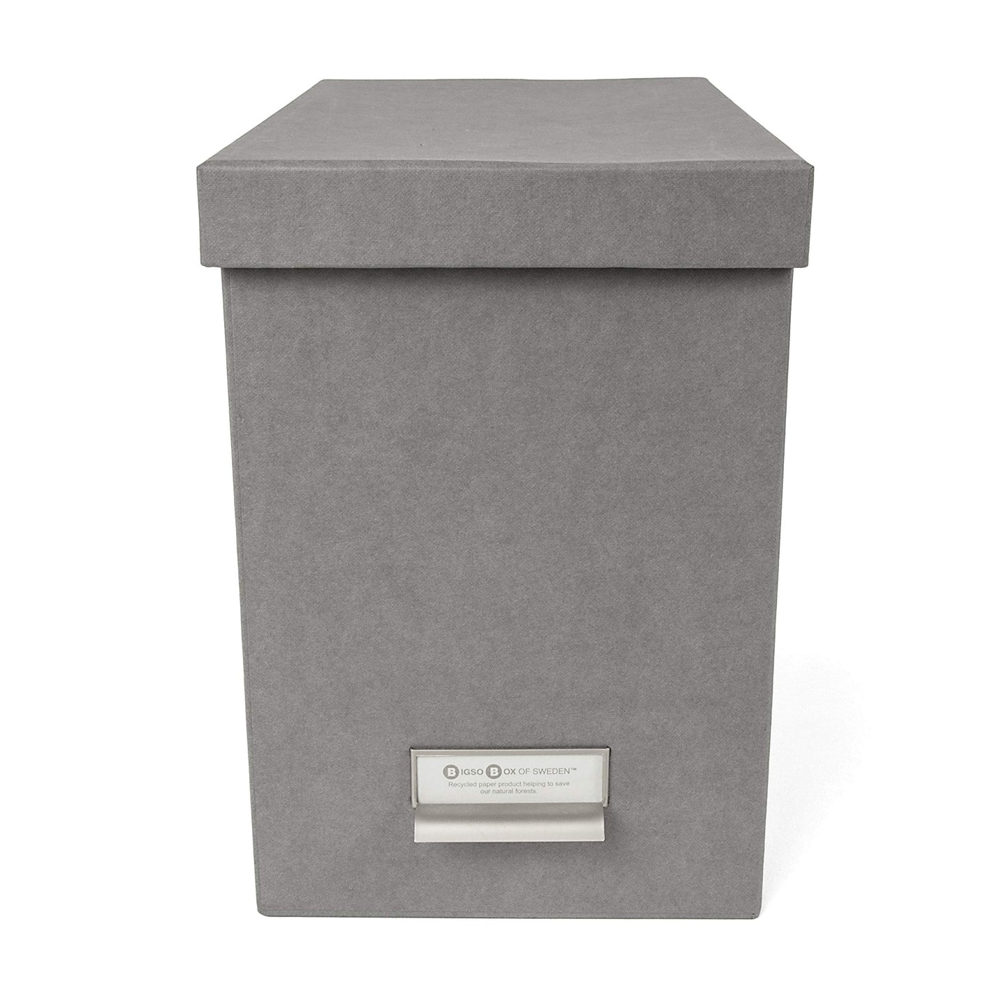 Bigso John Fiberboard Label Frame Desktop File Storage Box - Document Organizer for Important