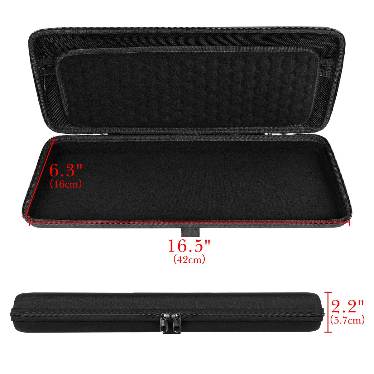 Linkidea Hard Travel Case for Compact 90%-96% Keyboard, Computer 100 Key Wireless/Wired Keyboard