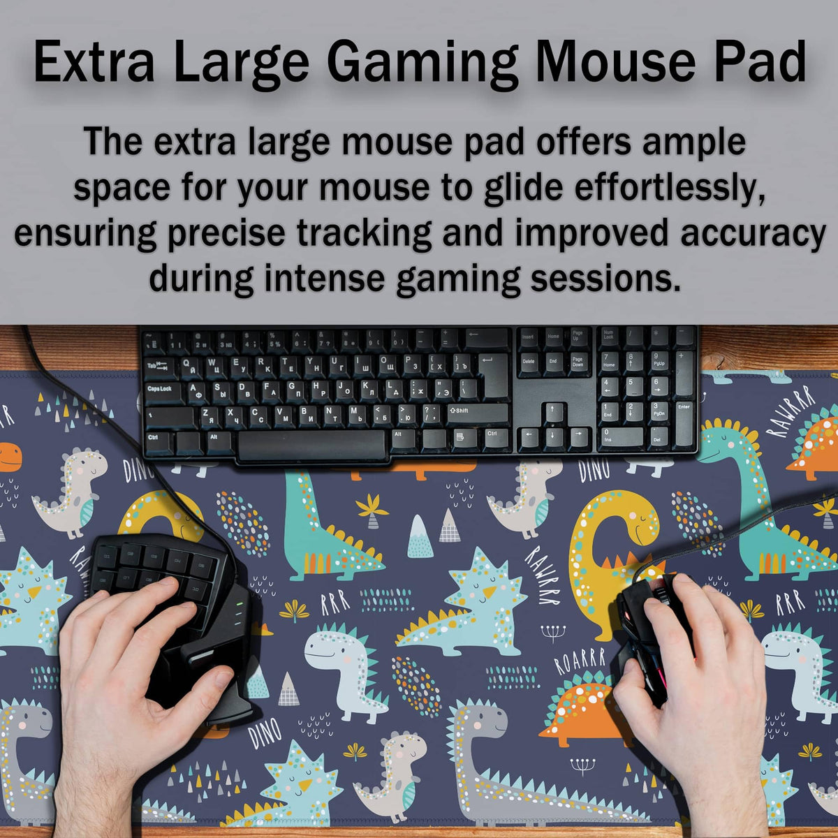 Samgula Computer Desk Mat Yellow, Gaming Mouse Pads Desk Mouse Pad, Desktop Computer Mat Non-Slip