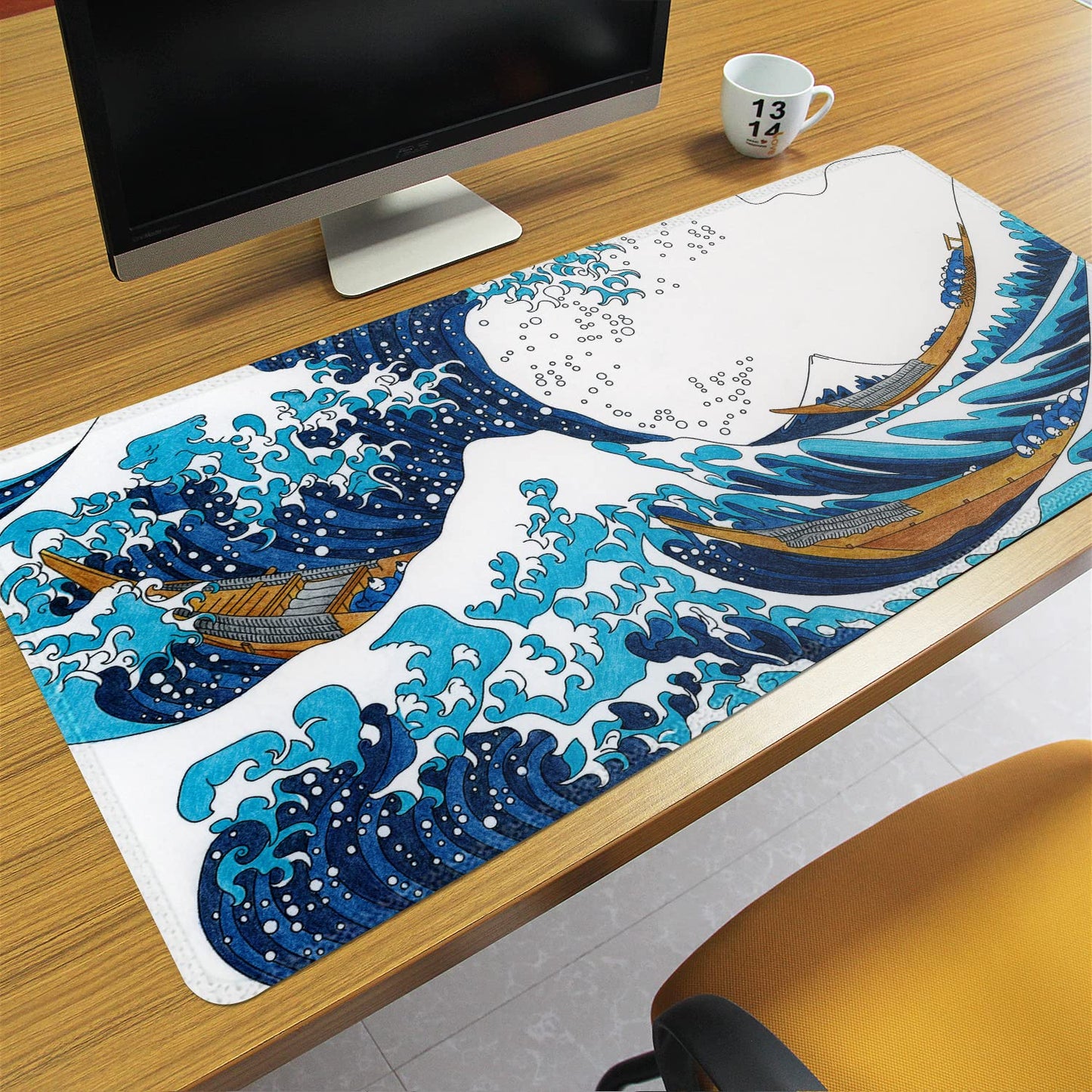 Meffort Inc XXL Mouse Pad Thick Water Resistance Desk Mat with Non-Slip Rubber Pad for Home Office