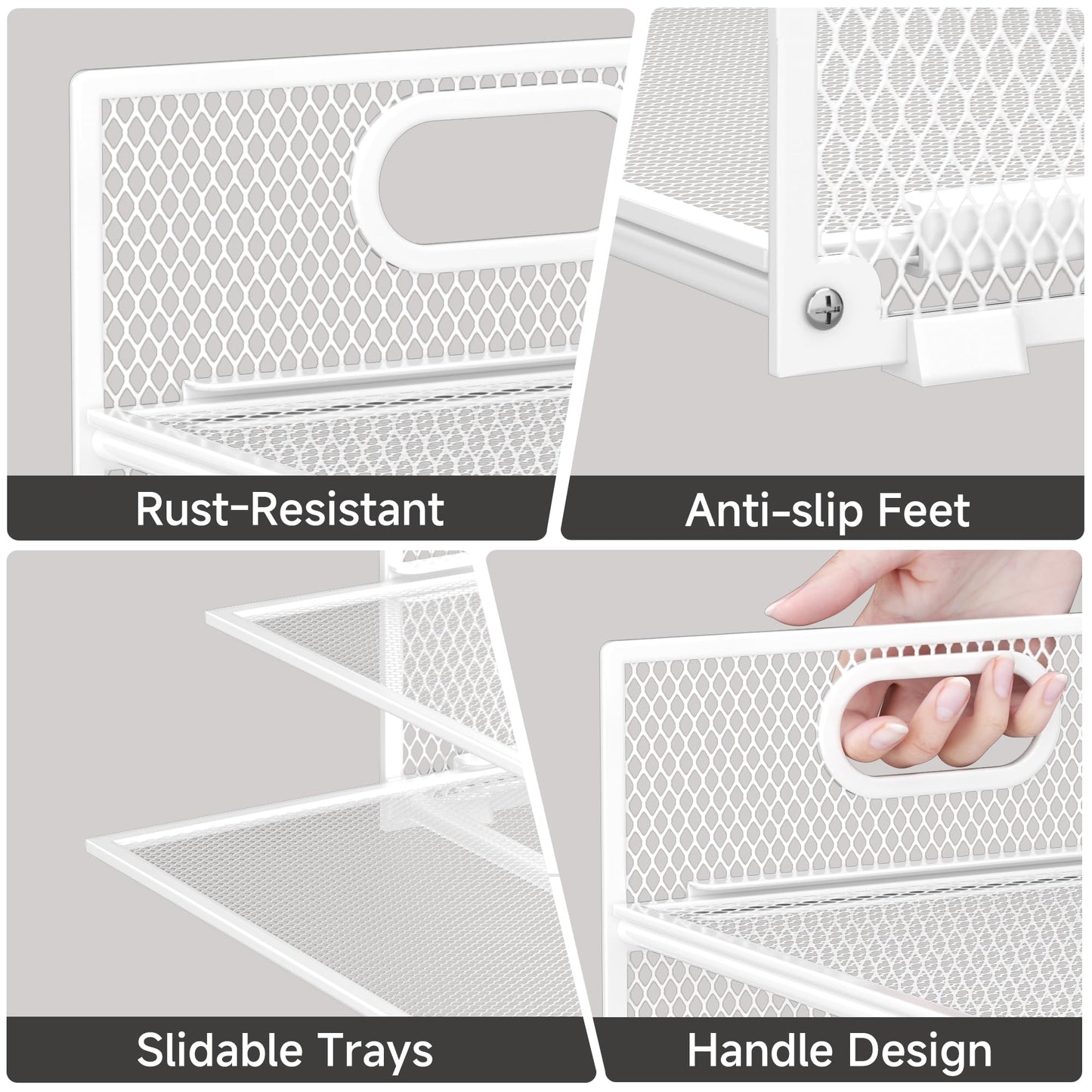 Kinkota Paper Organizer for Desk with Handle, 6-Tier