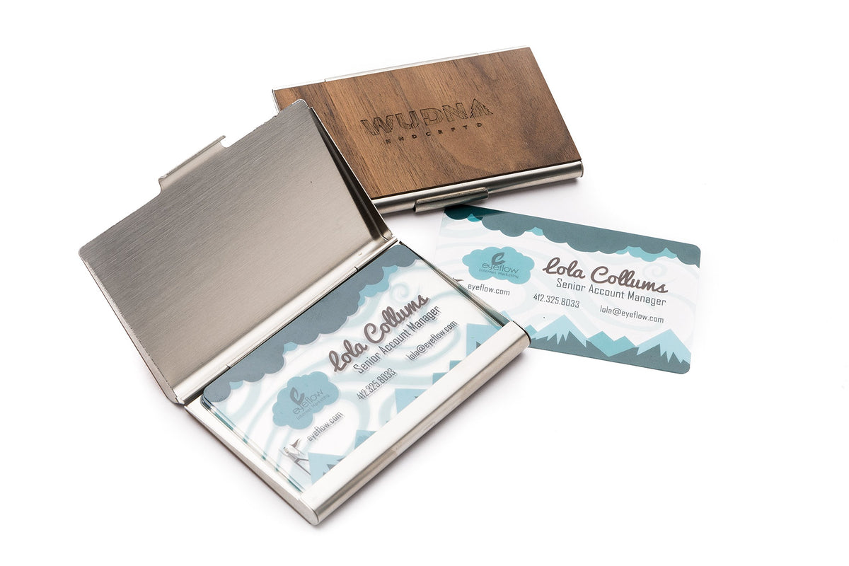 WUDN Handcrafted Business Card Holder Wallet For Men and Women | Holds Up to 20-25 B-Cards or 8-10