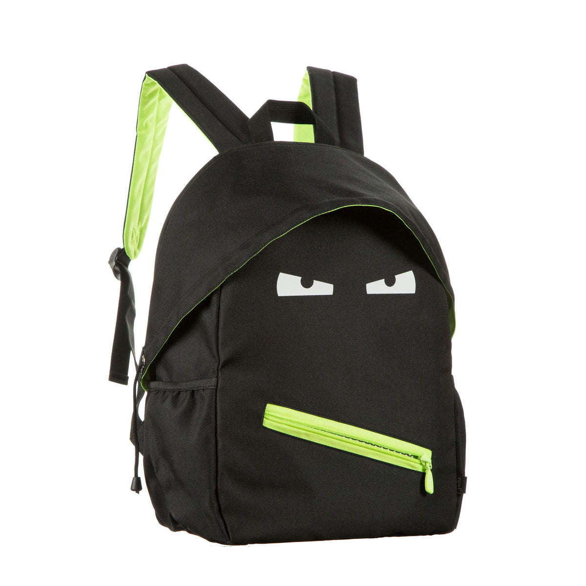 ZIPIT Grillz Backpack for Kids with Extra Side Pocket, Black, 12.4 x 5.7 x 16.9"