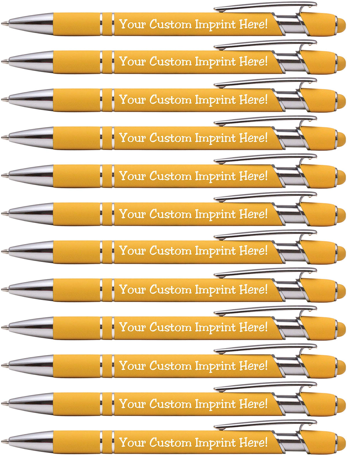 ExpressDesigns™ - Premium Custom Pens with Stylus | Burst of Color | Personalized Soft Touch Metal