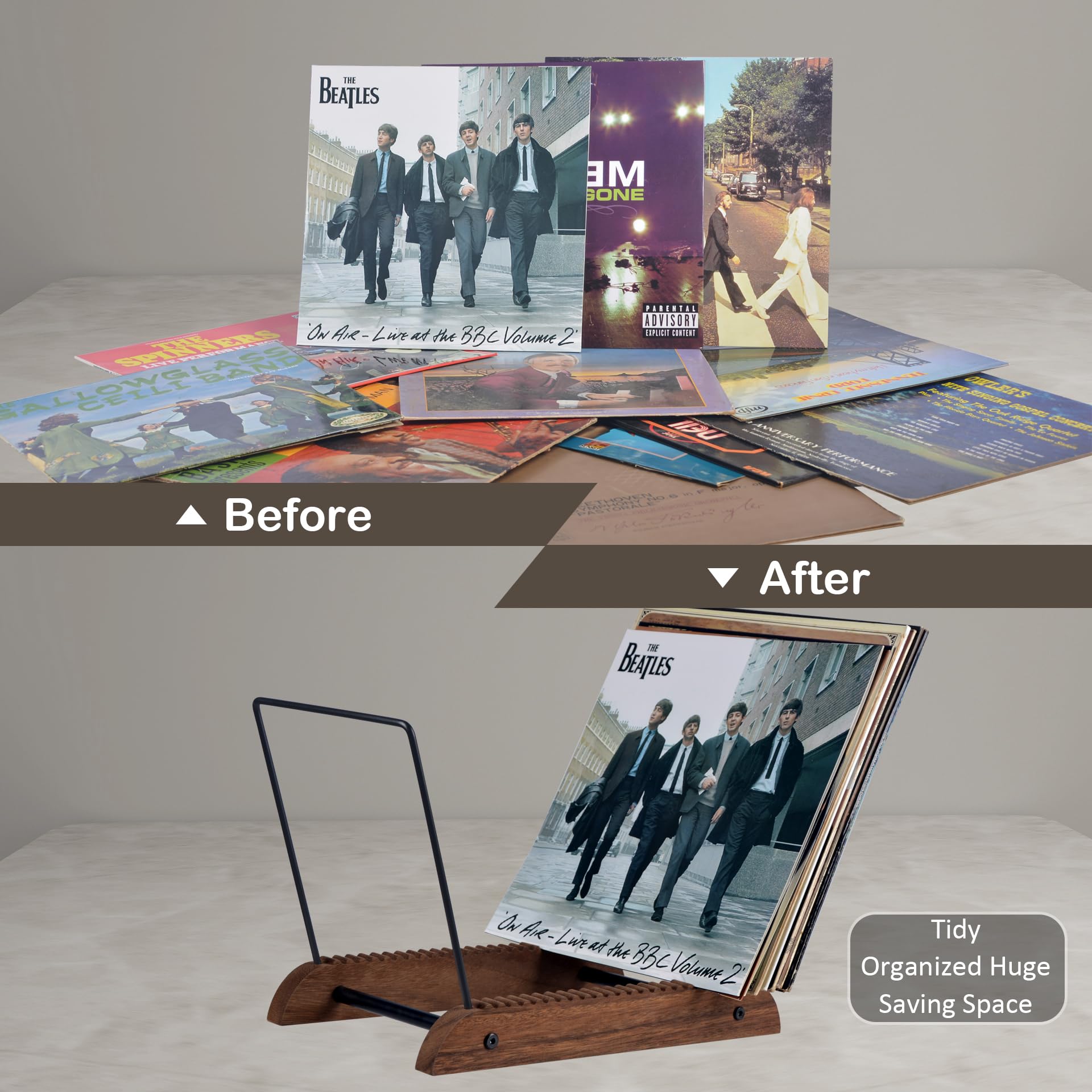 Extra-Large Vinyl Record Holder Storage, Multi-Functional Storage & Display
