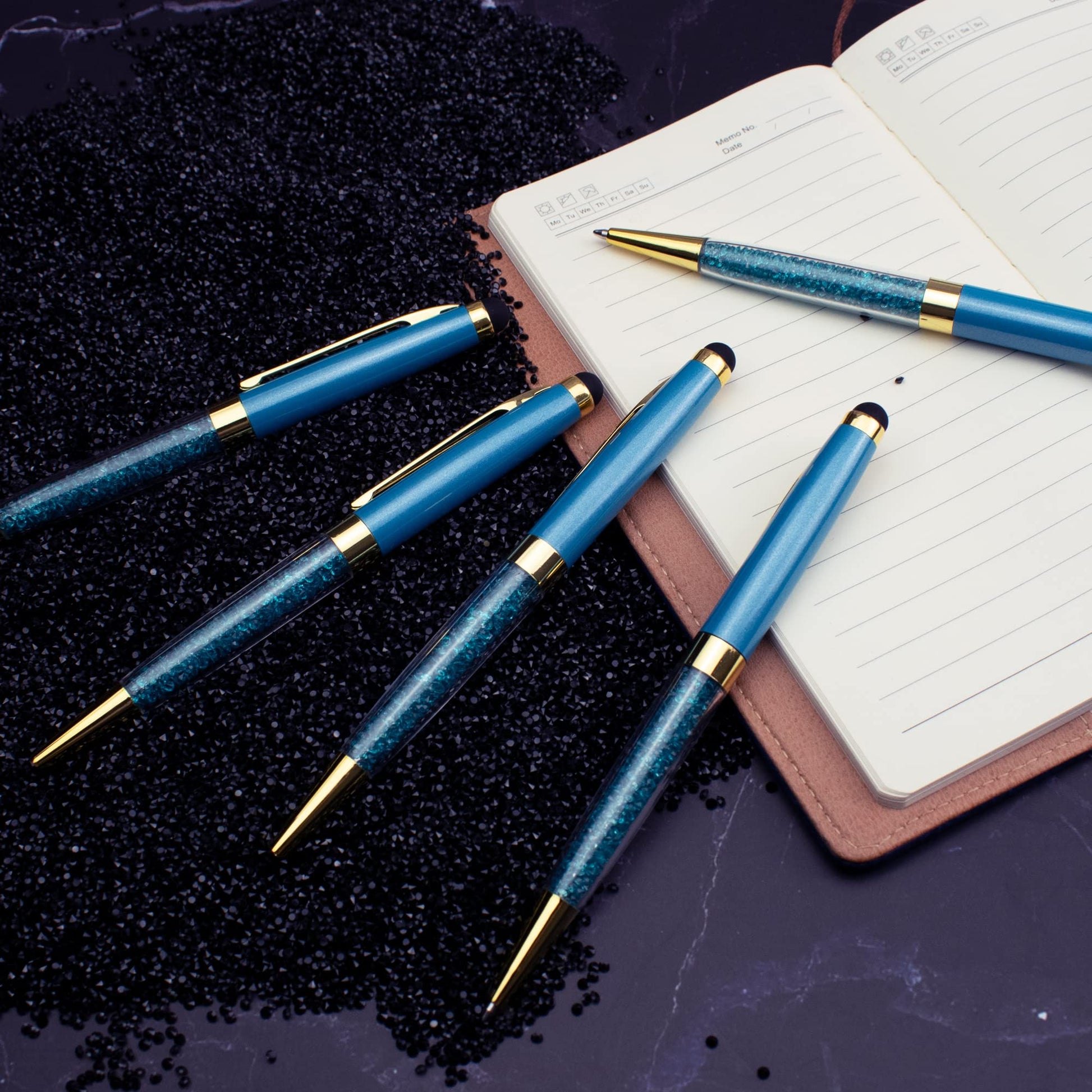 Custom Ballpoint Pens with Stylus Tip-Custom School Writing Set 10 pcs/Box