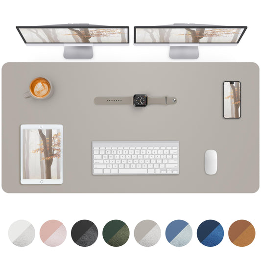 Leather Desk Pad Protector,Mouse Pad,Office Desk Mat, Non-Slip PU Leather Desk Blotter,Large Desk