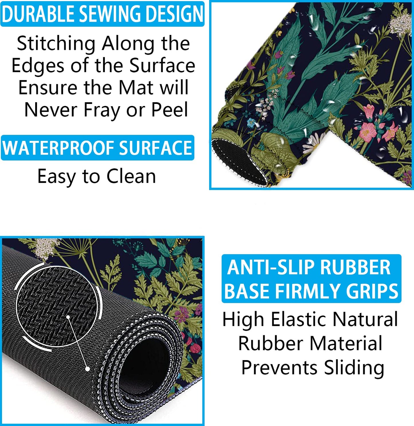 Large Mouse Pad with Wrist Rest, 4-in-1 Wrist Rest for Keyboard and Mouse