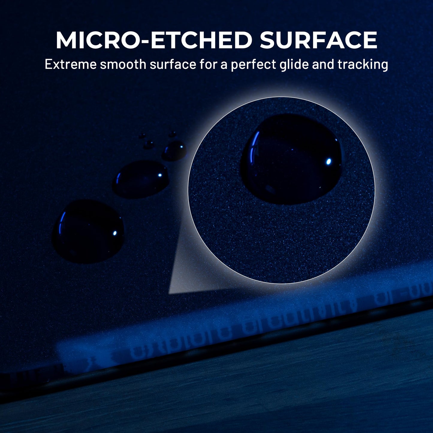 XVX Black Glass Mousepad 4.0, Hard Mouse Pad for Gaming, Ultra-Smooth Micro-Etched Surface Mouse