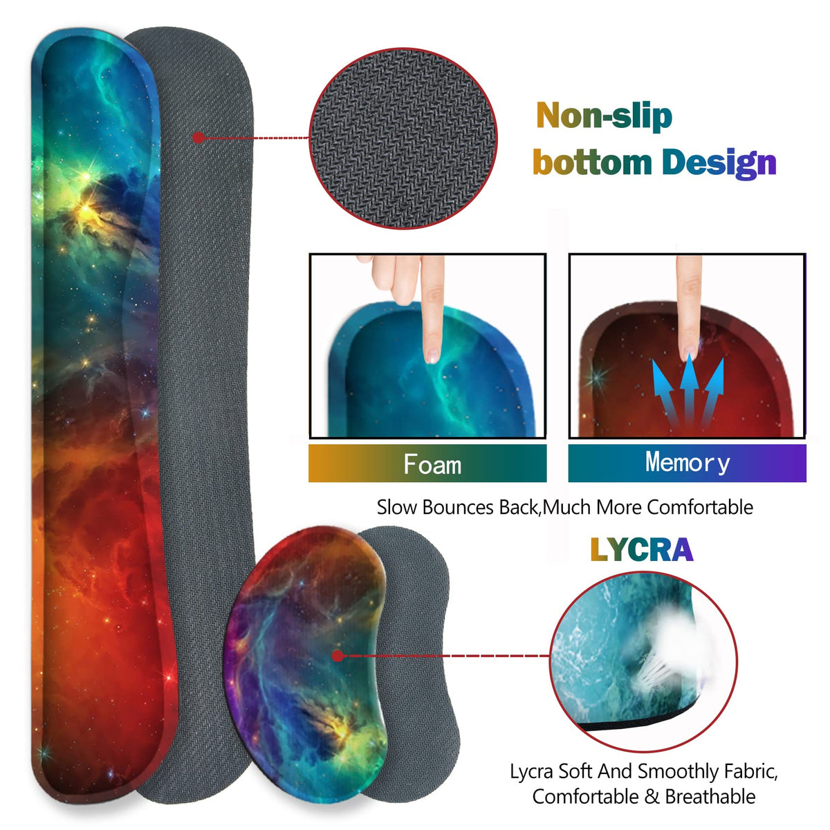 ARTSO Extended Gaming Mouse Pad Set, Keyboard Wrist Rest Support Pad + Wrist Cushion + XXL Large