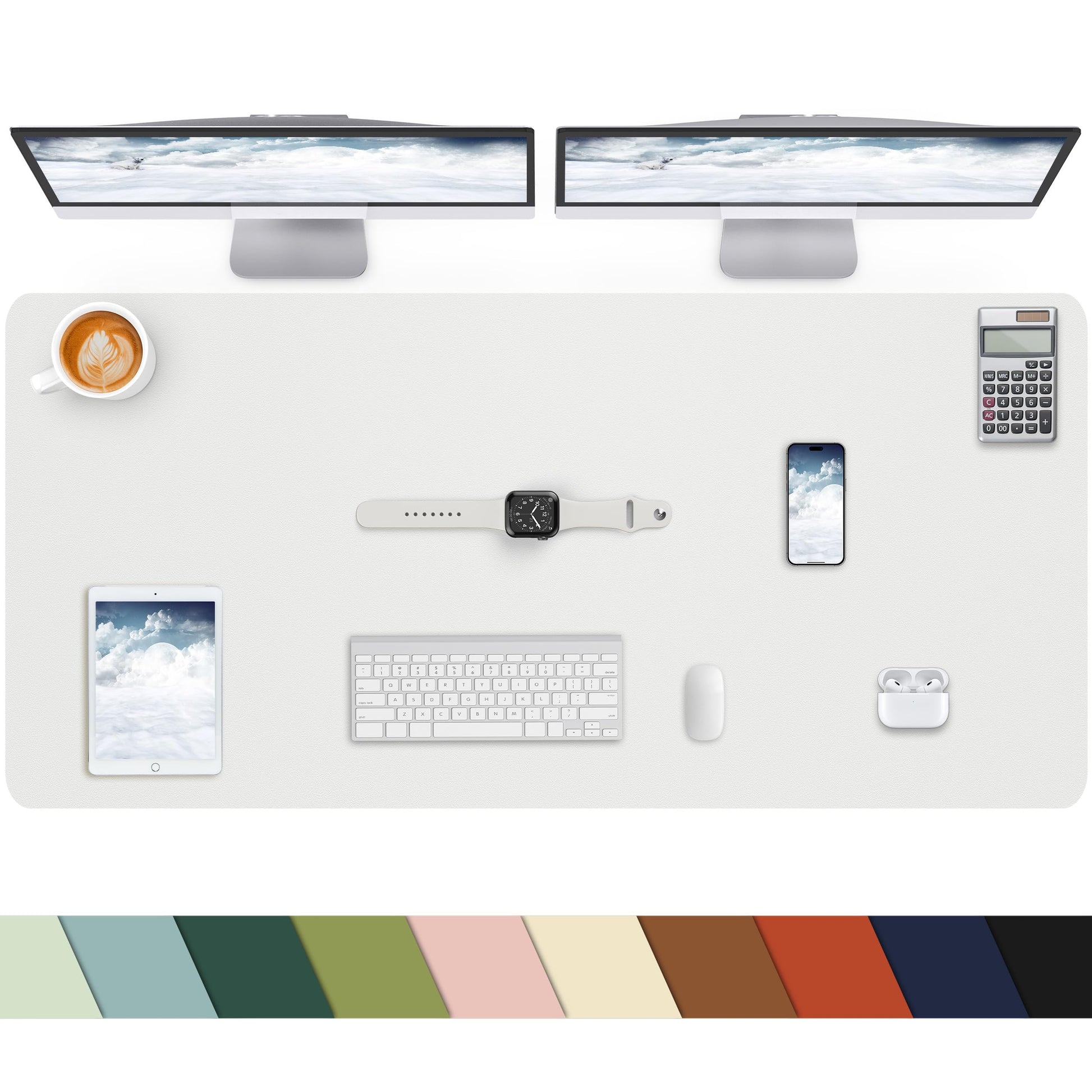 Desk mat Large, Leather Desk Pad Protector,Office Desk Mat,Mouse Pad, Non-Slip Desk Blotter, Laptop