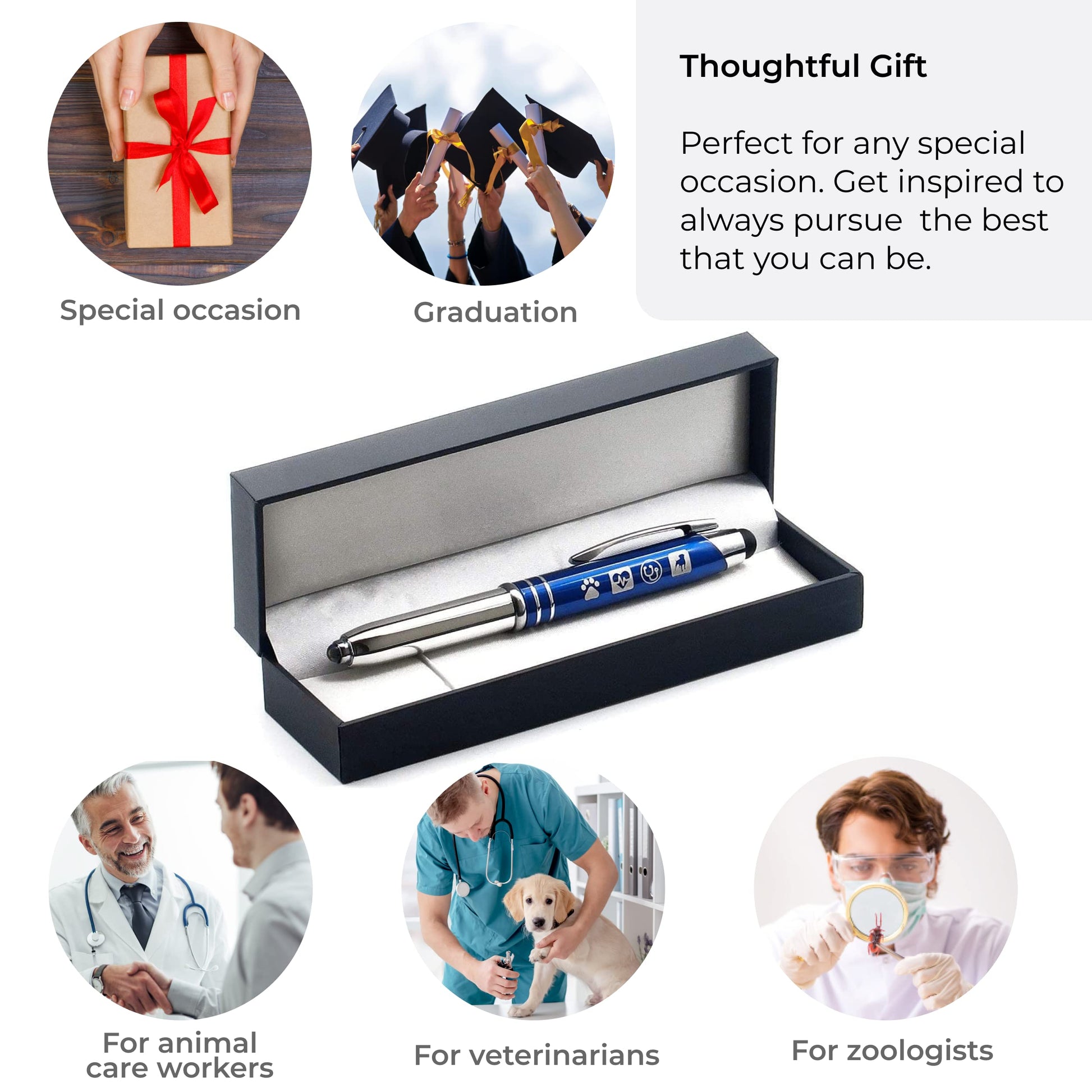 Inkstone Veterinary Engraved Pen Light with Stylus Tip Vet Tech Gifts