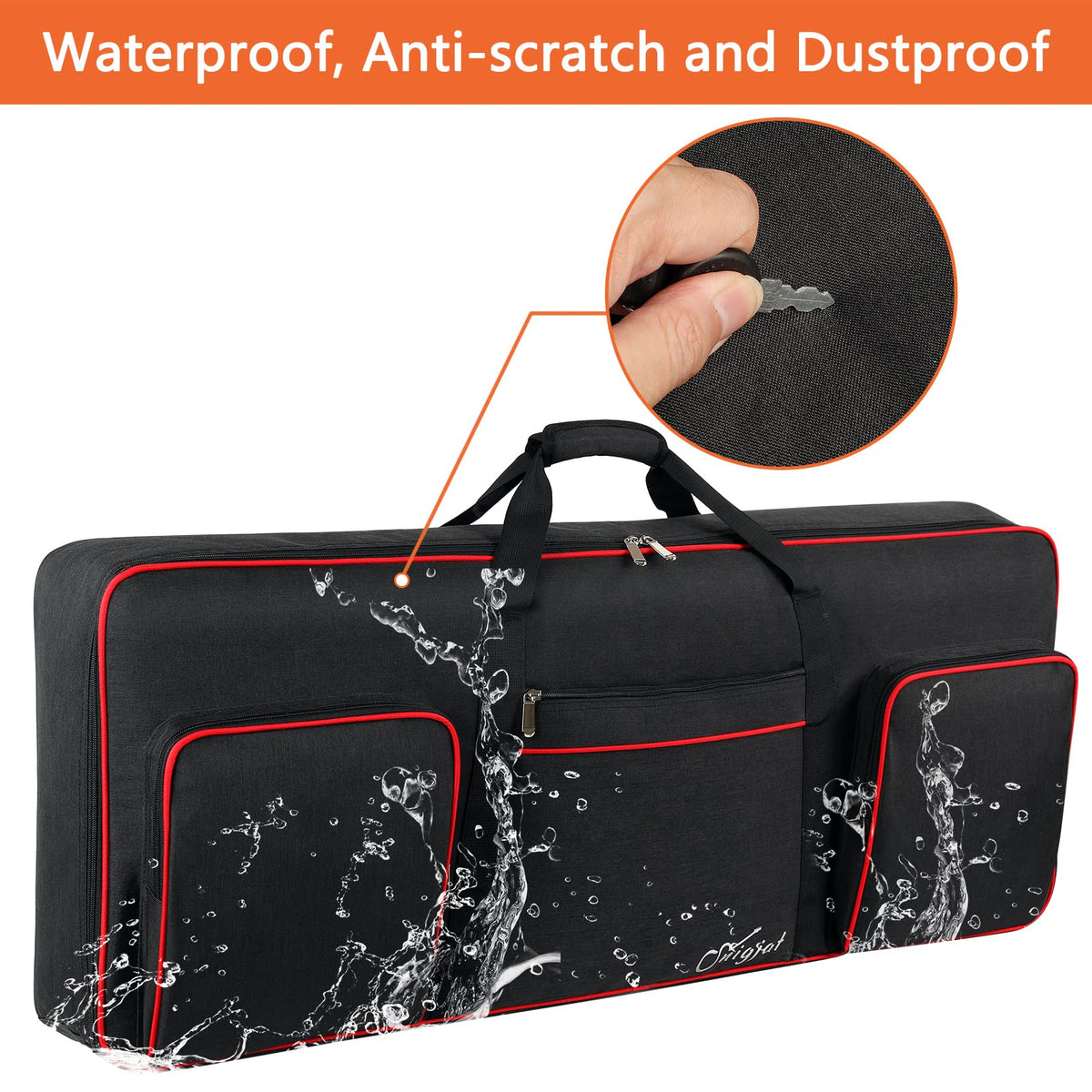 SNIGJAT 61 Key Keyboard Case Soft with Adjustable Padded Shoulder Straps