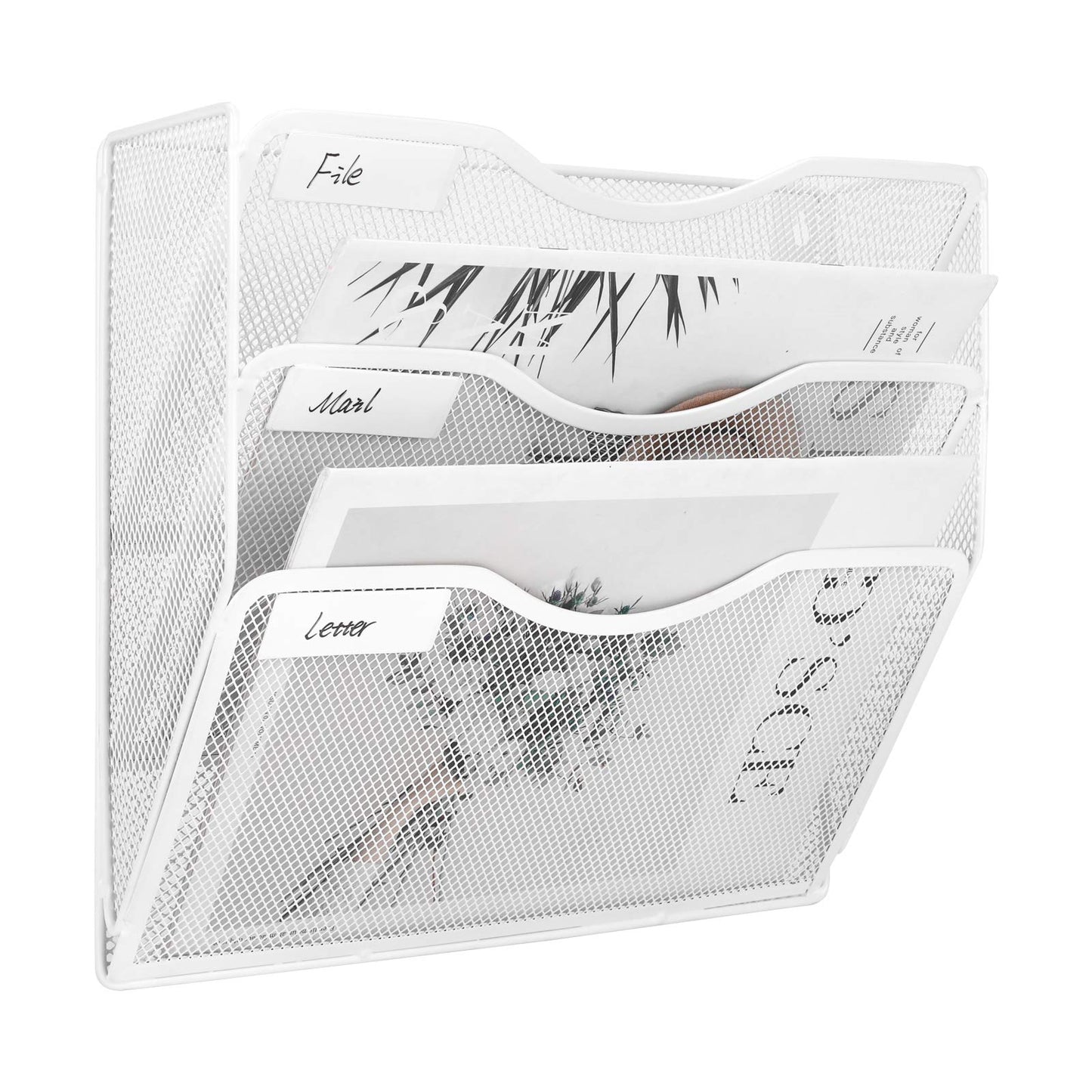 EasyPAG 3 Pocket Mesh Wall File Organizer, Hanging Paper Folder Holder with Classify Label