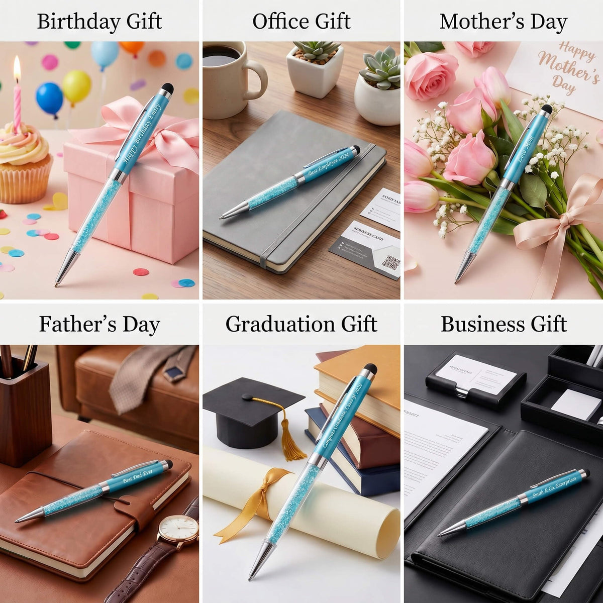 Ancolo Custom Ballpoint Pens -Engraved Name or Slogan/Phone number/Address