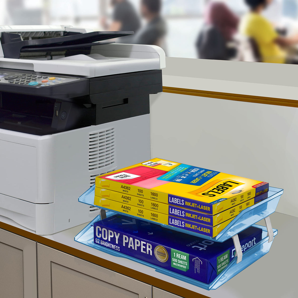 Acrimet Facility 2 Tier Letter Tray, Side Load, Letter Size/A4, Desktop File Organizer, Plastic