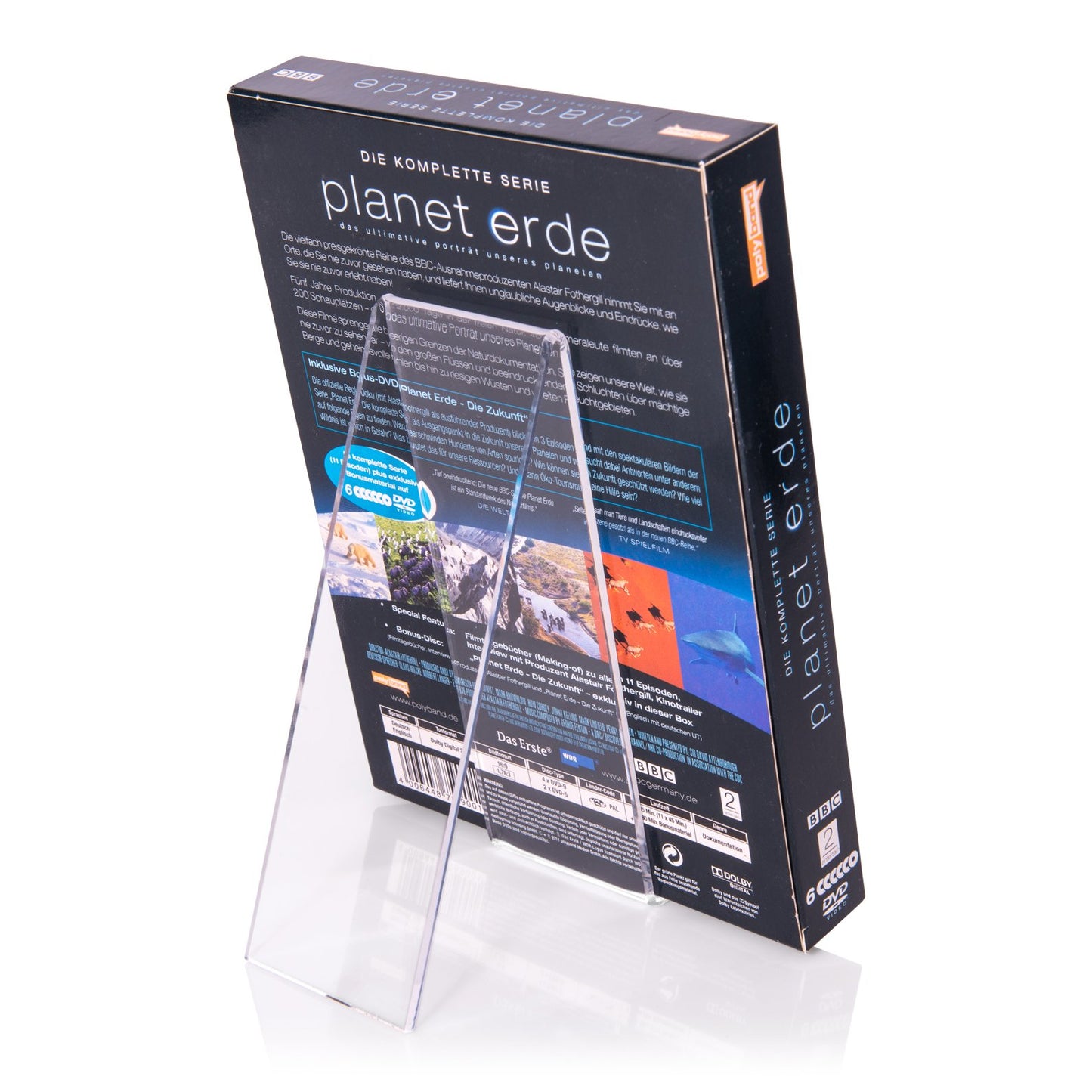 VITAdisplays Angled Acrylic Book Stand, Transparent, 15.0 cm