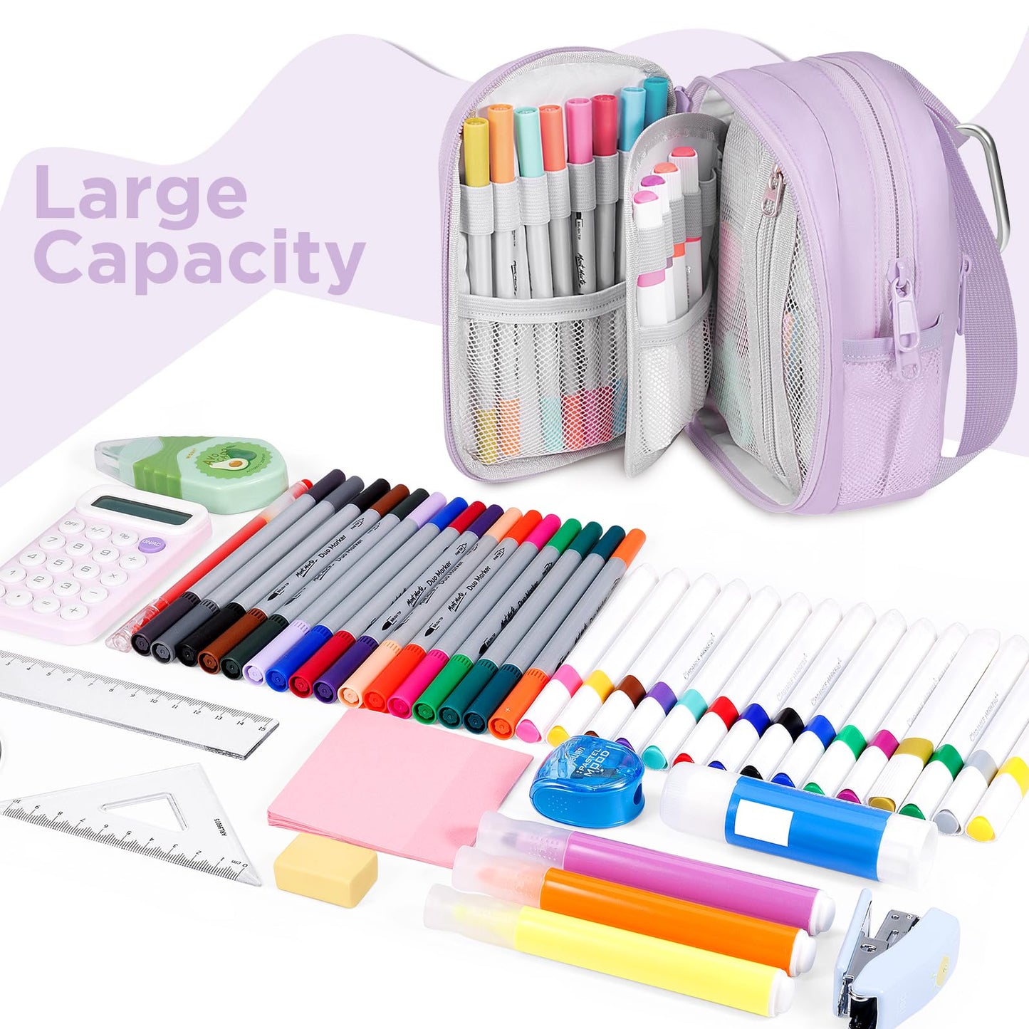crawing Large Capacity Pencil Case, Mini Backpack Pencil Case, Storage High Capacity Bag Pouch