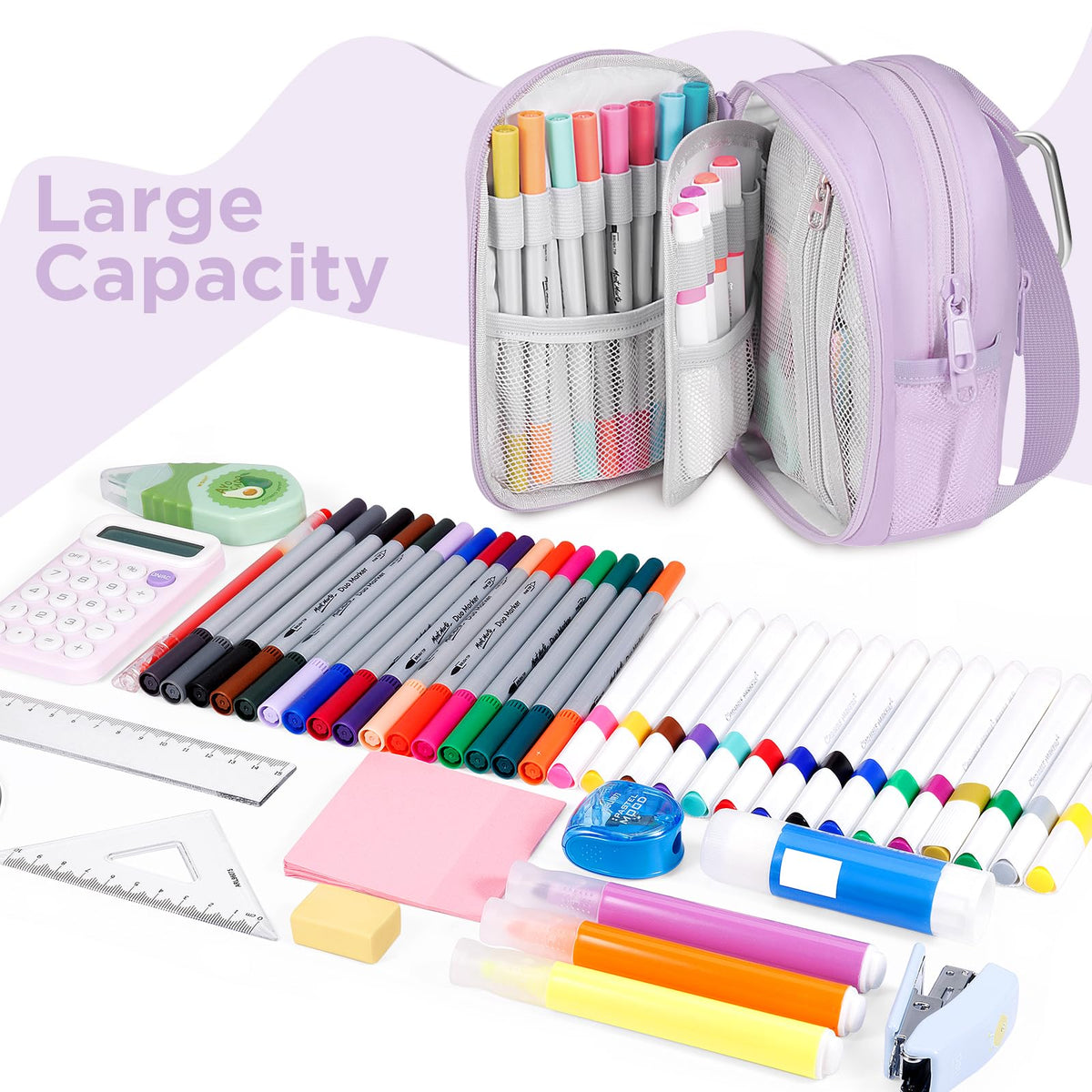 crawing Large Capacity Pencil Case, Mini Backpack Pencil Case, Storage High Capacity Bag Pouch