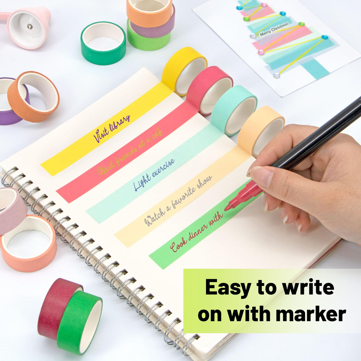 Washi Tape Set 30 Rolls, Decorative Tape, Colored Tape, Scrapbook Tape, Craft Tape for Scrapbook