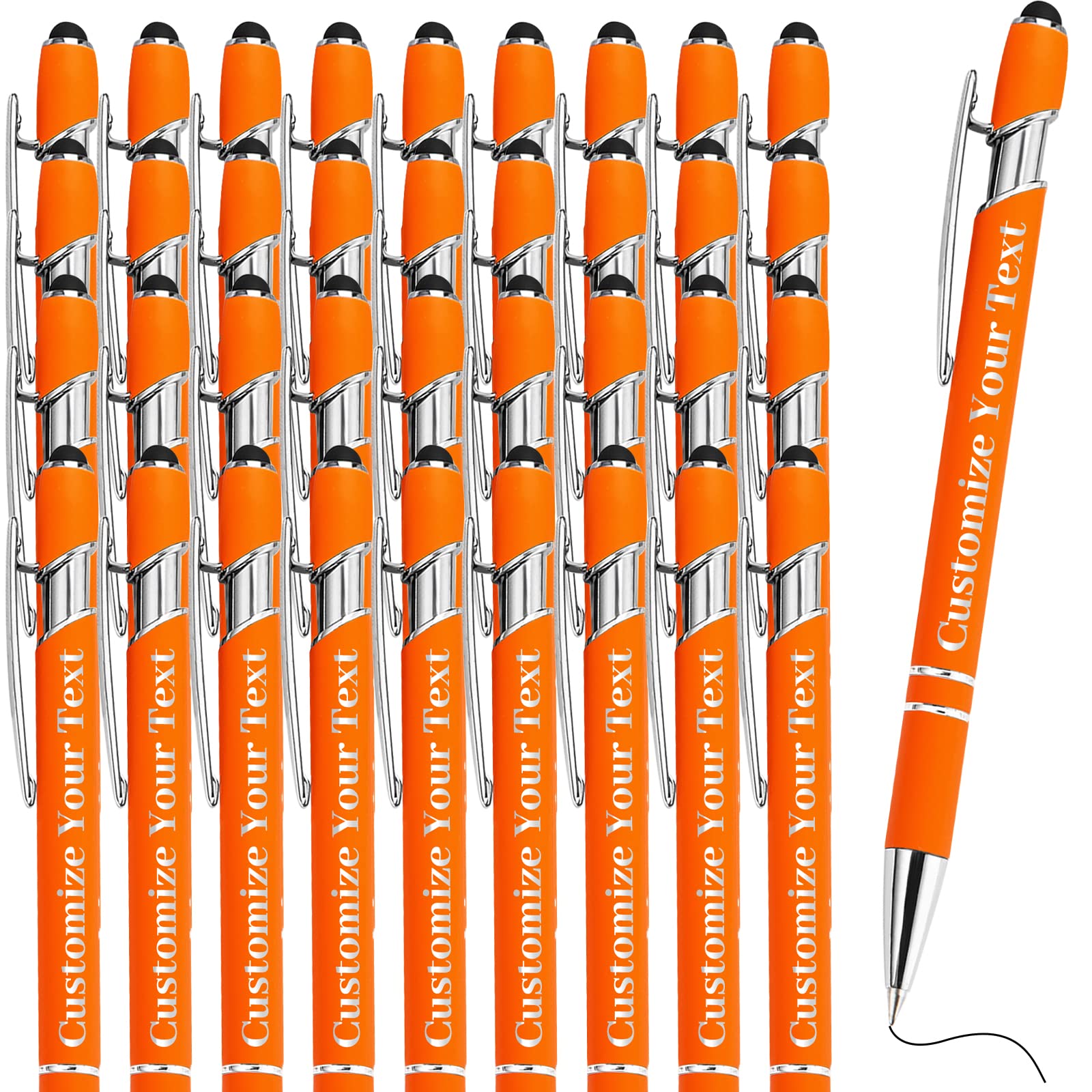Fadace Up to 500 Pcs Personalized Pens Bulk Custom Customized Pen with Stylus Free Engraving