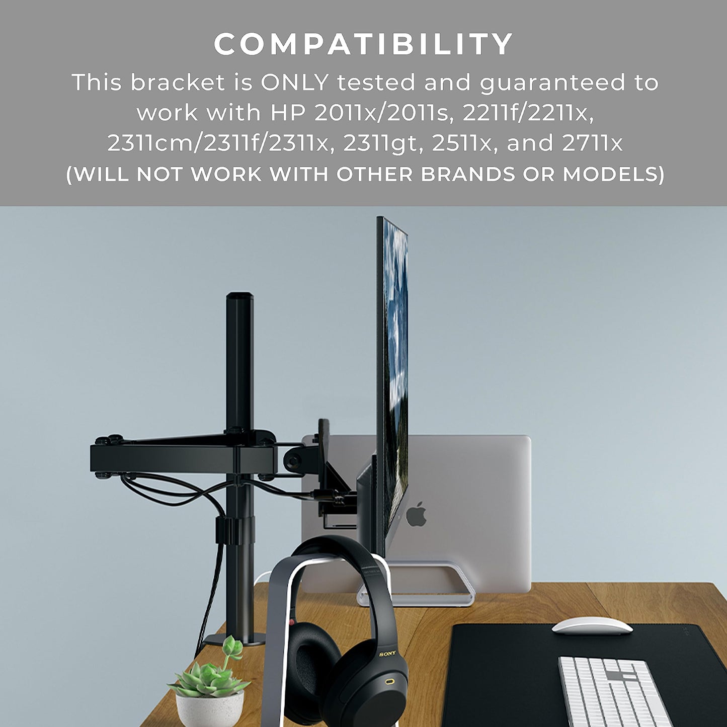 HumanCentric VESA Mount Adapter Bracket for HP Monitors