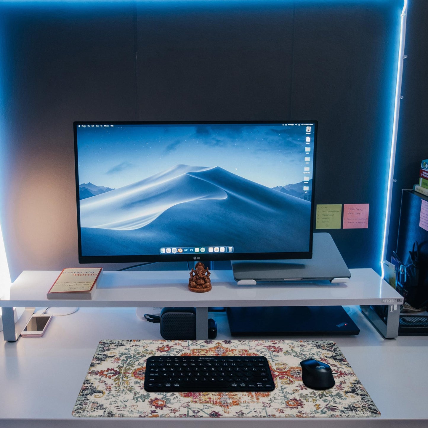 Large Gaming Mouse Pad for Desk,Boho Carpet Style Desk Mat for Desktop,Boho Rug Desk Pad, Extended