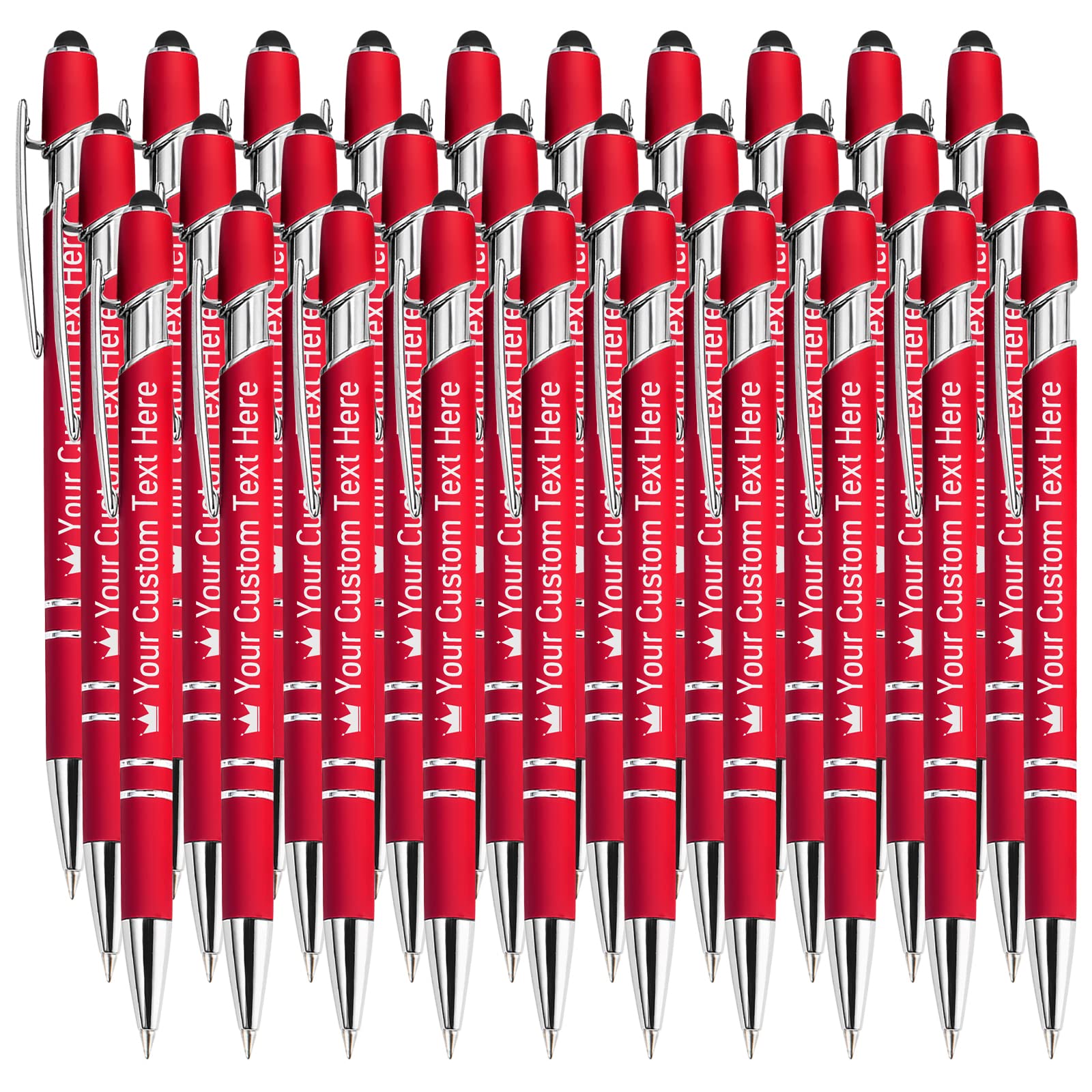 STREADVE Personalized Custom Pens with Name Engraved Logo Text Pen, Pack of 30 Customized Smooth