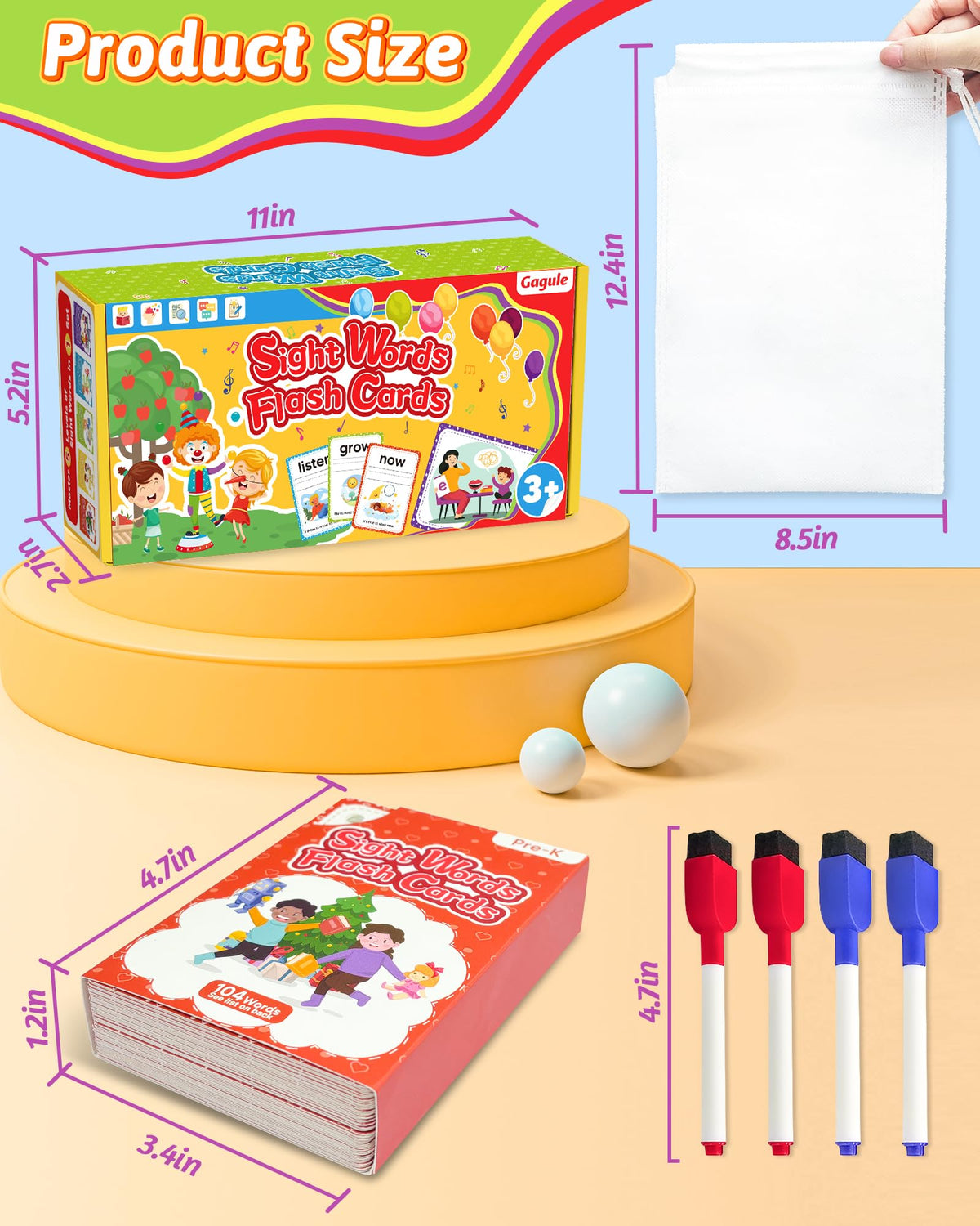 520 Sight Words Flash Cards Kindergarten, 1st 2nd 3rd Grade Reading Books