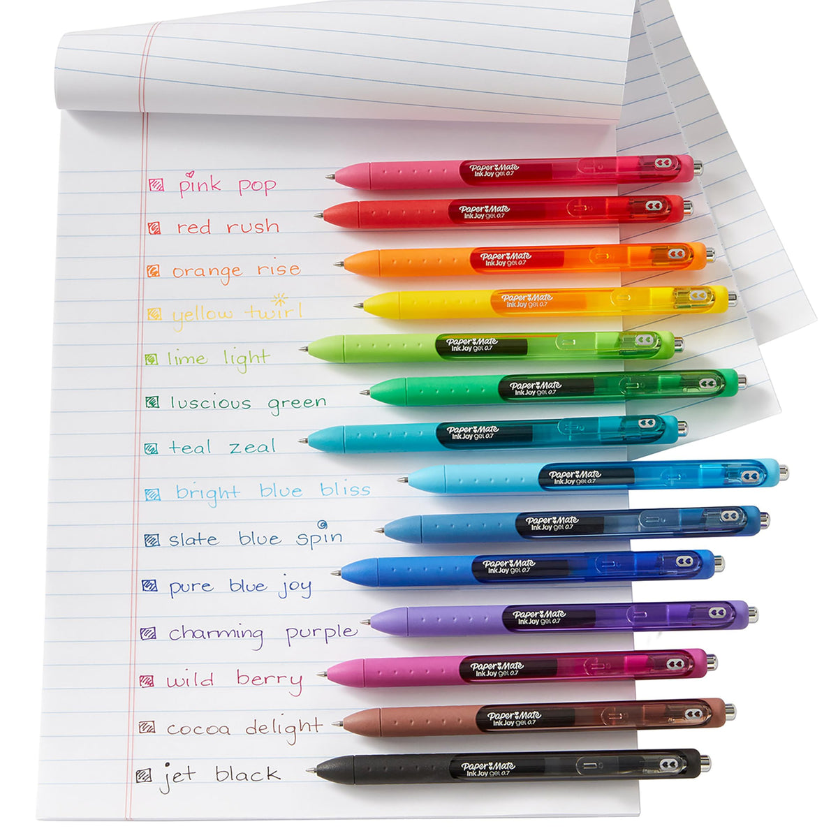Paper Mate InkJoy Gel Pens | Medium Point (0.7mm) | Black Ink | 12 Count