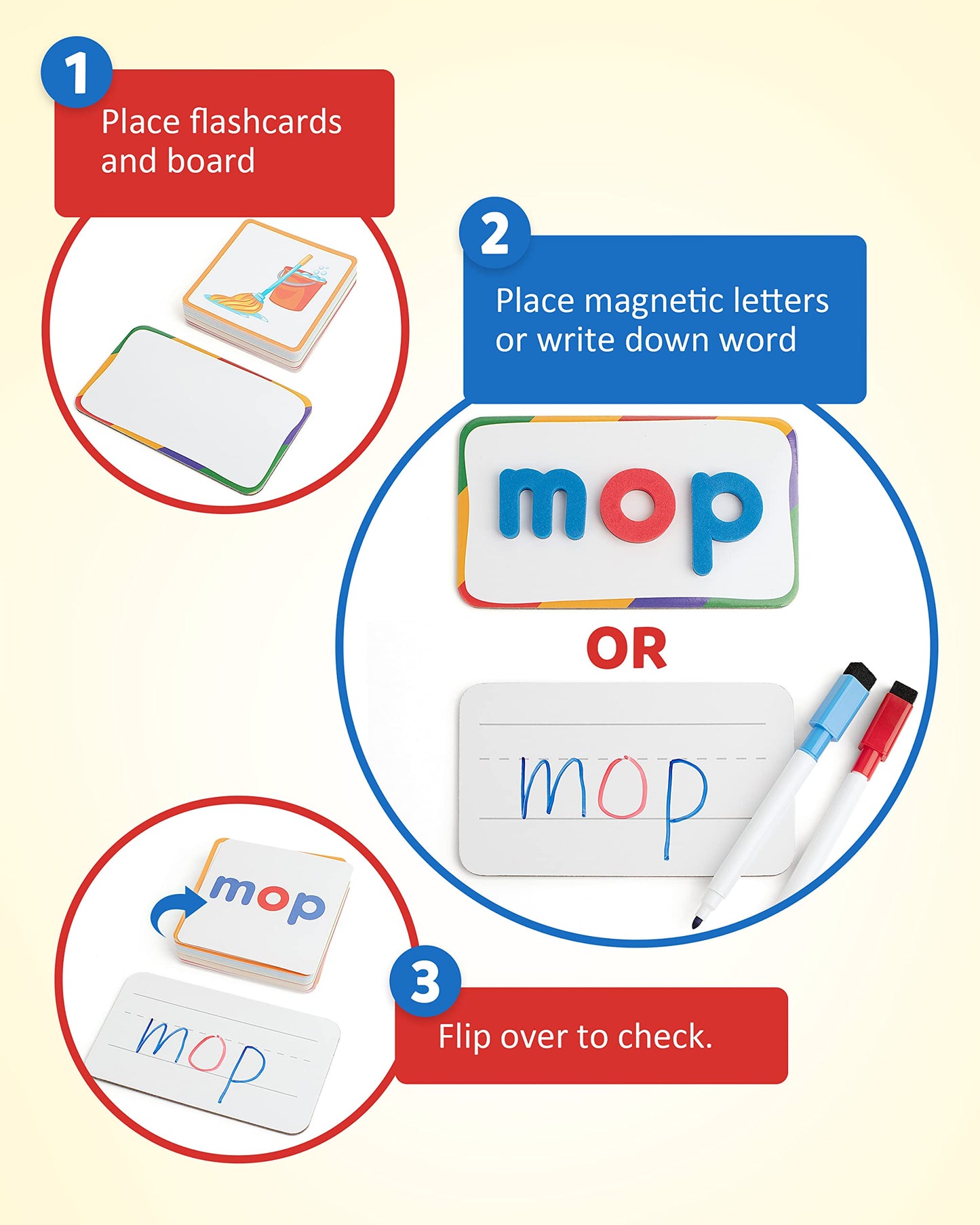 Coogam CVC Sight Words Magnetic Letters Flashcards, Short Vowel Spelling Game, Preschool Kids