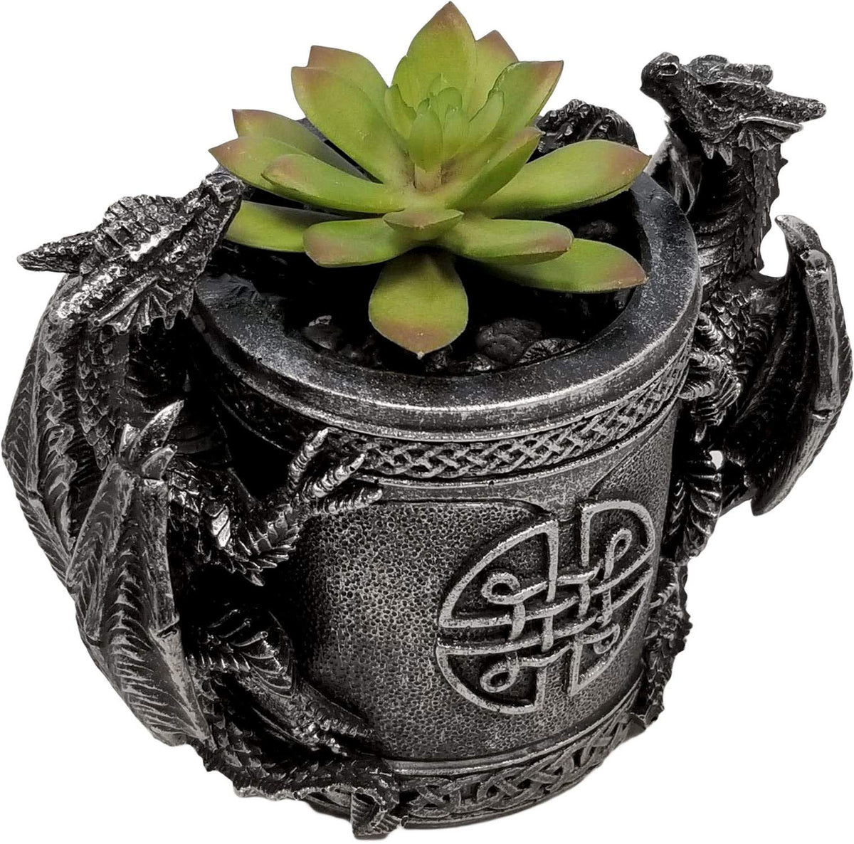 DWK - Literary Beasts - Twin Double Dragon Celtic Gothic Pen Pencil Desk Organizer Makeup Brush