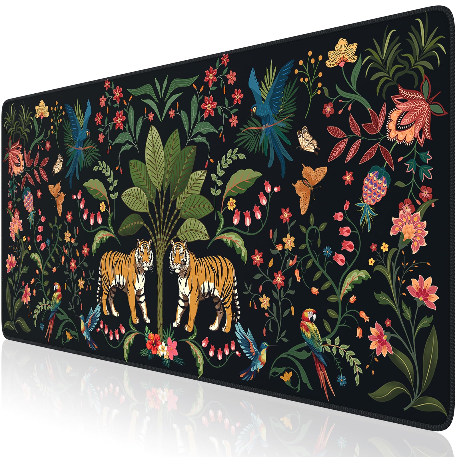 HAOCOO Large Gaming Mouse Pad, Smooth Surface Desk Cover Mat(Jungle)