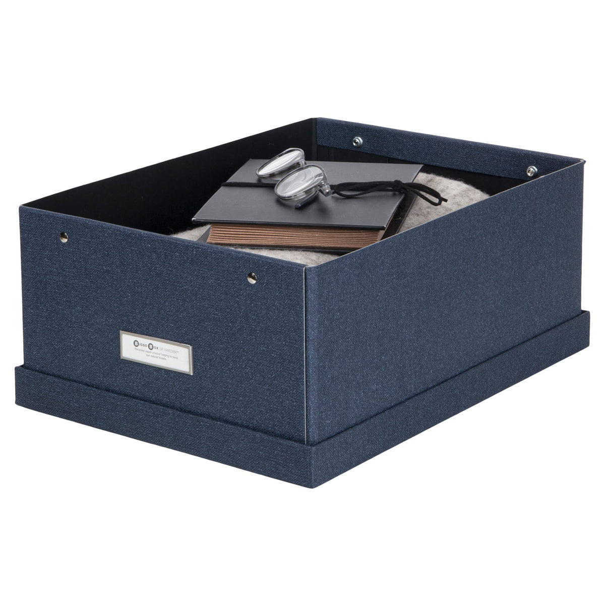 Bigso Katia KD Collapsible Storage Box with Labelframe for Easy Identification - Simple Assembly