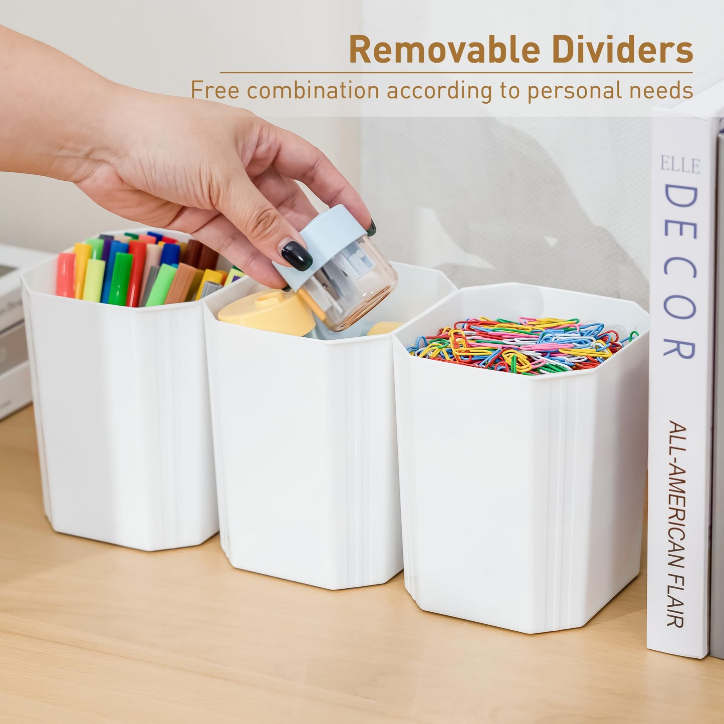 Citylife 17QT 2Packs Clear Craft Organizers and Storage Bins with Lids