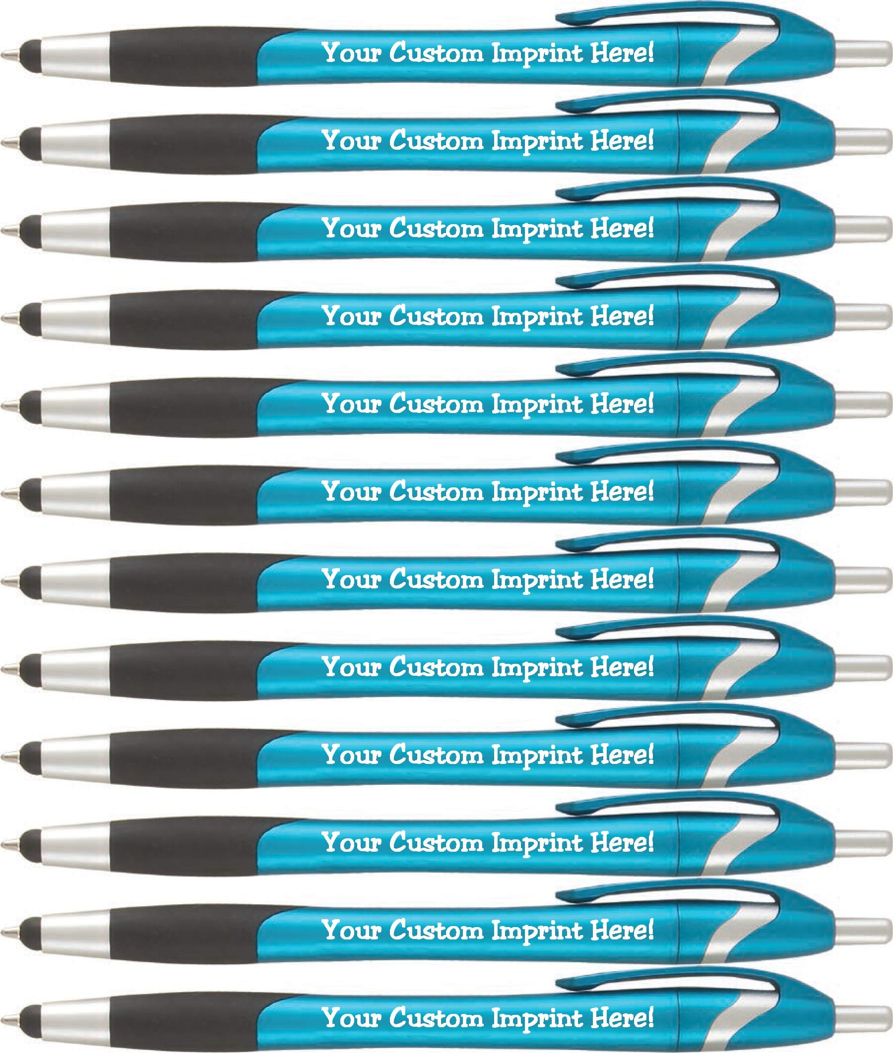 ExpressDesigns™ Personalized Pen w Stylus - The Glide Click action Custom - Black writing ink