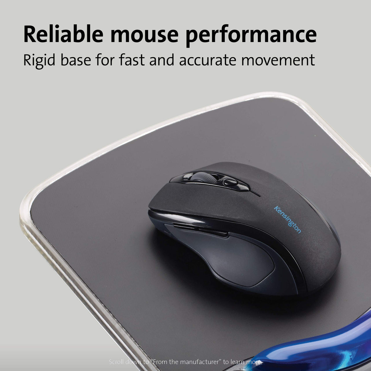 Kensington Duo Gel Mouse Pad with Wrist Rest, Ergonomic Wrist Support for Pain Relief, Comfortable