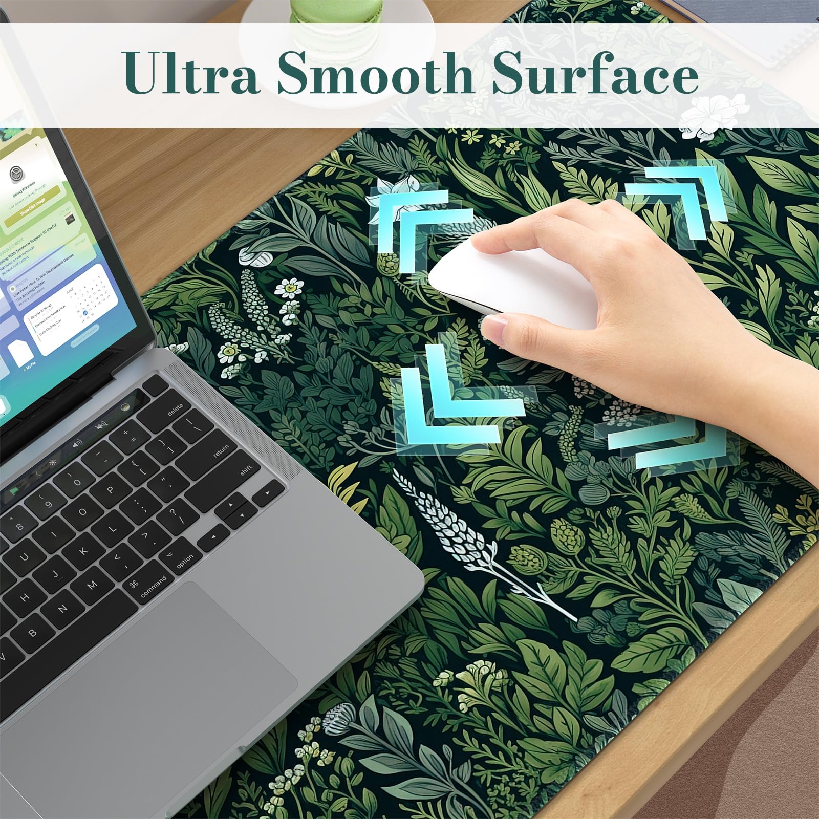 iCasso Desk Mat, Big Desk Pad,XXL Gaming Mouse Pad, Dark Green